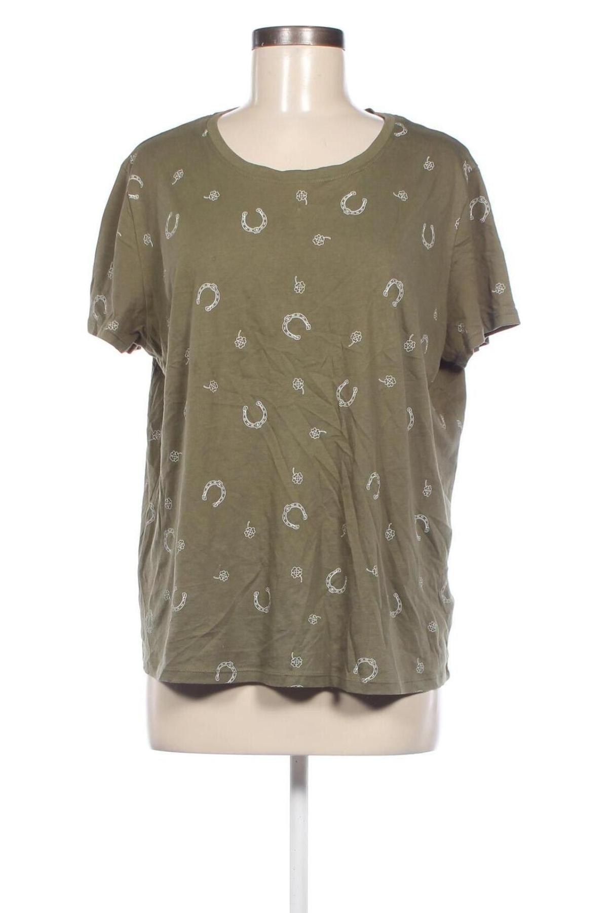 Γυναικείο t-shirt Pimkie, Μέγεθος L, Χρώμα Πράσινο, Τιμή 7,64 €