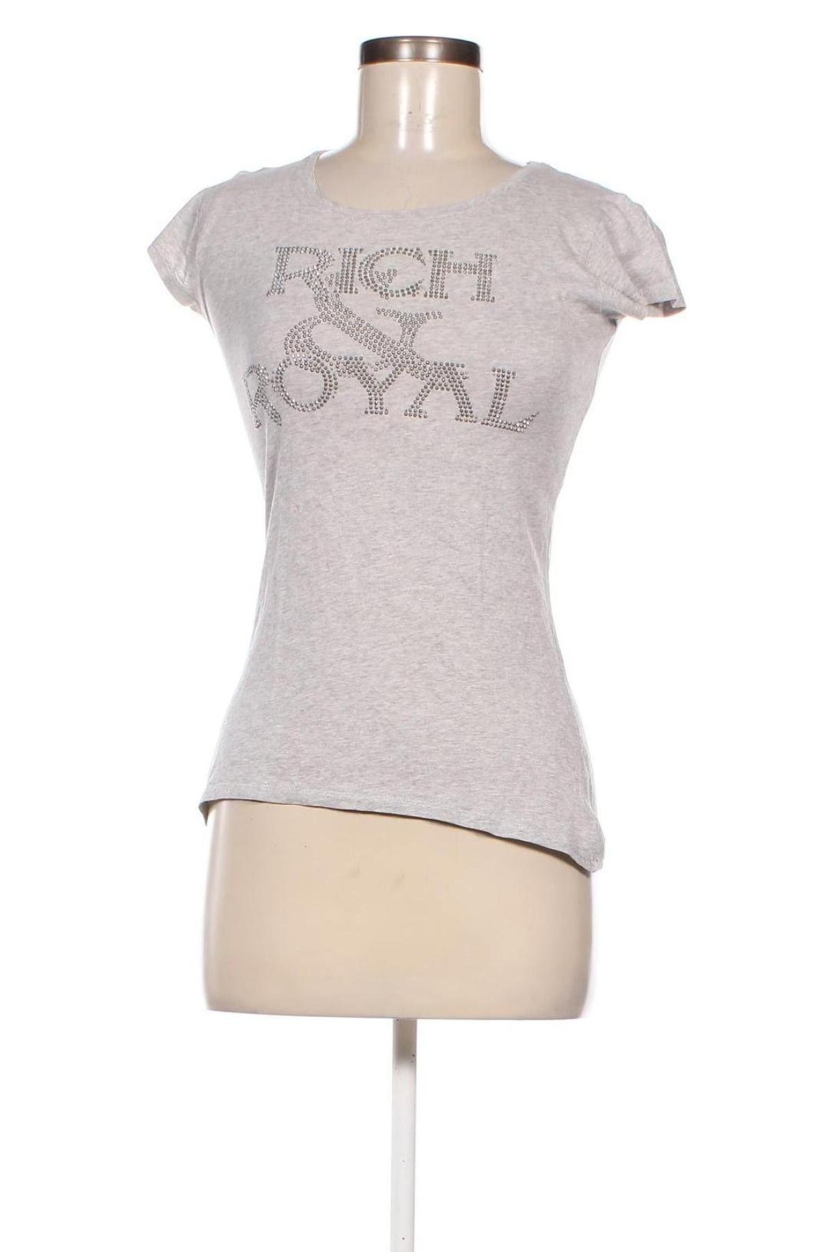 Γυναικείο t-shirt Rich & Royal, Μέγεθος S, Χρώμα Γκρί, Τιμή 16,70 €