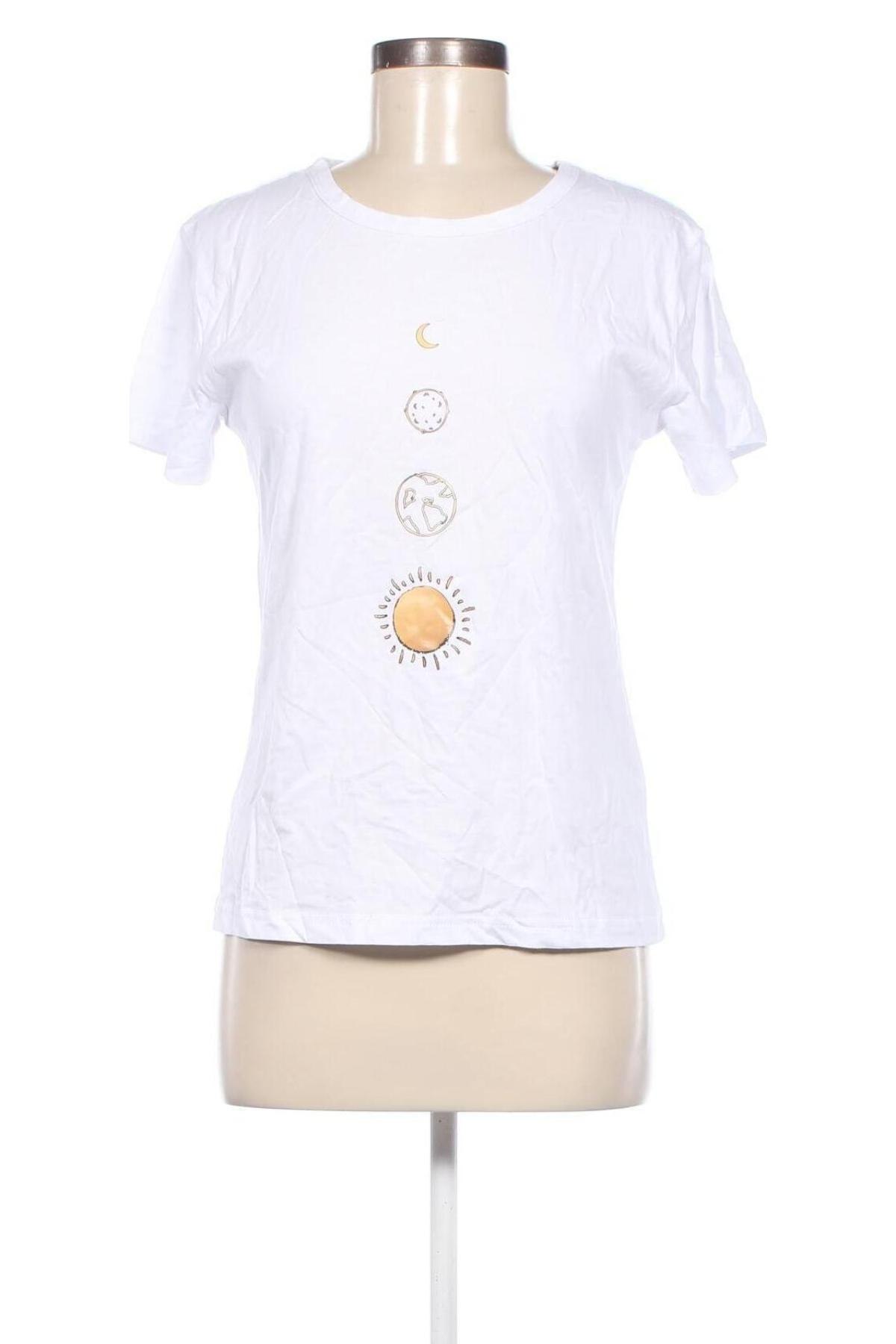 Γυναικείο t-shirt SHEIN, Μέγεθος S, Χρώμα Λευκό, Τιμή 4,42 €