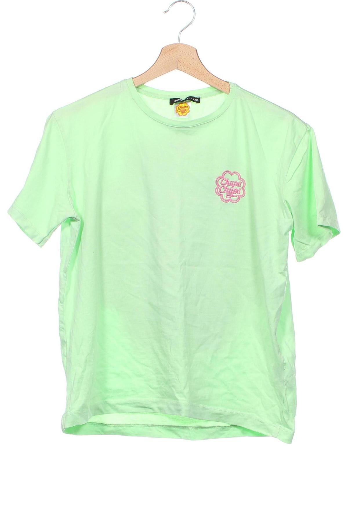 Γυναικείο t-shirt Sinsay, Μέγεθος XXS, Χρώμα Πράσινο, Τιμή 3,79 €