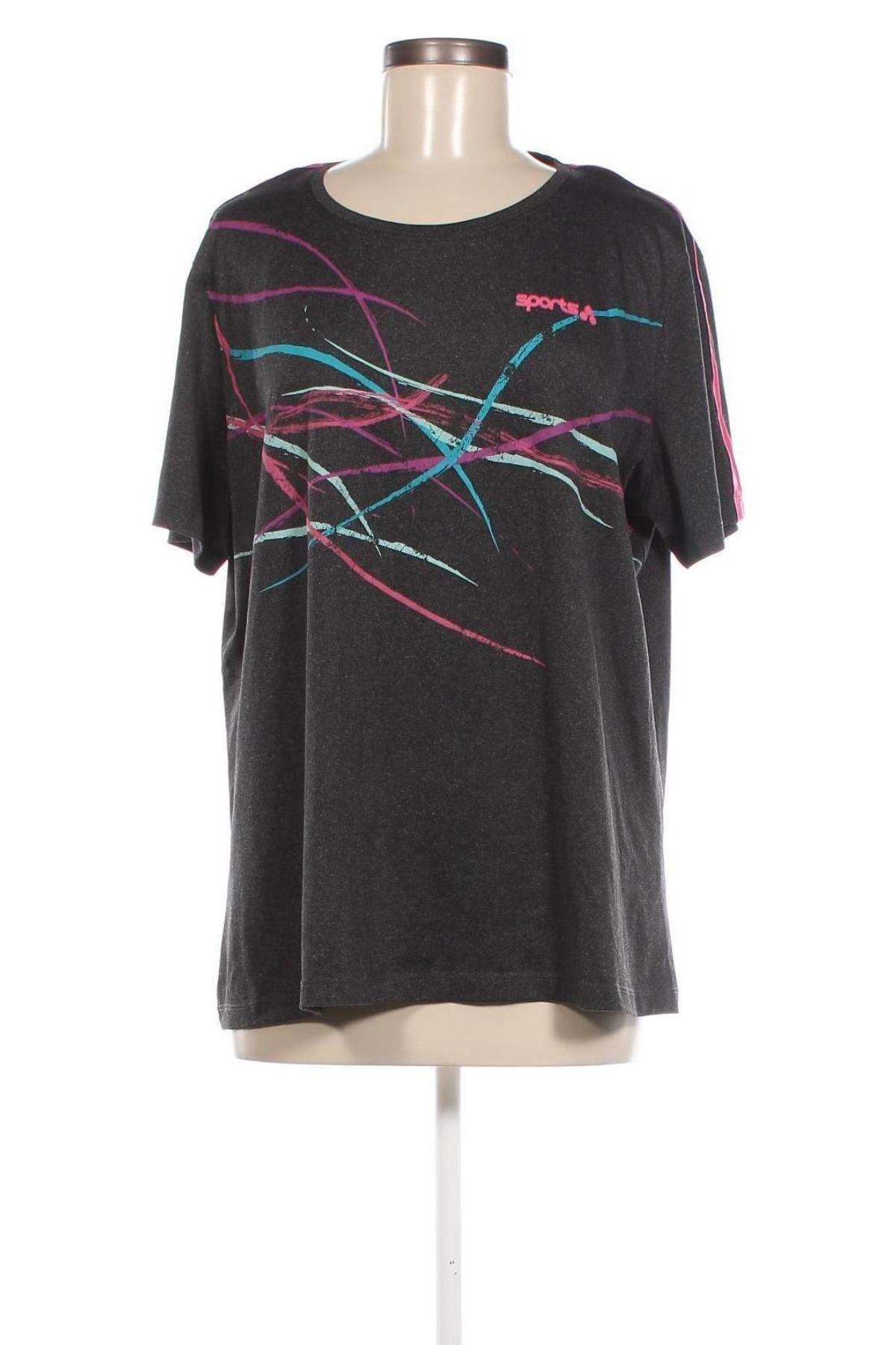 Γυναικείο t-shirt Sports, Μέγεθος XL, Χρώμα Γκρί, Τιμή 8,04 €