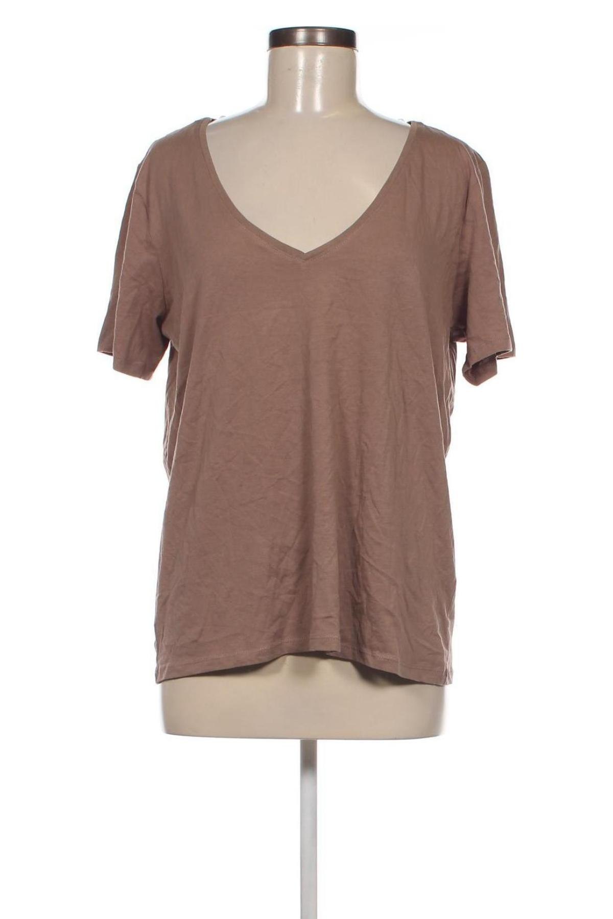 Damen T-Shirt Stradivarius, Größe L, Farbe Braun, Preis € 9,05