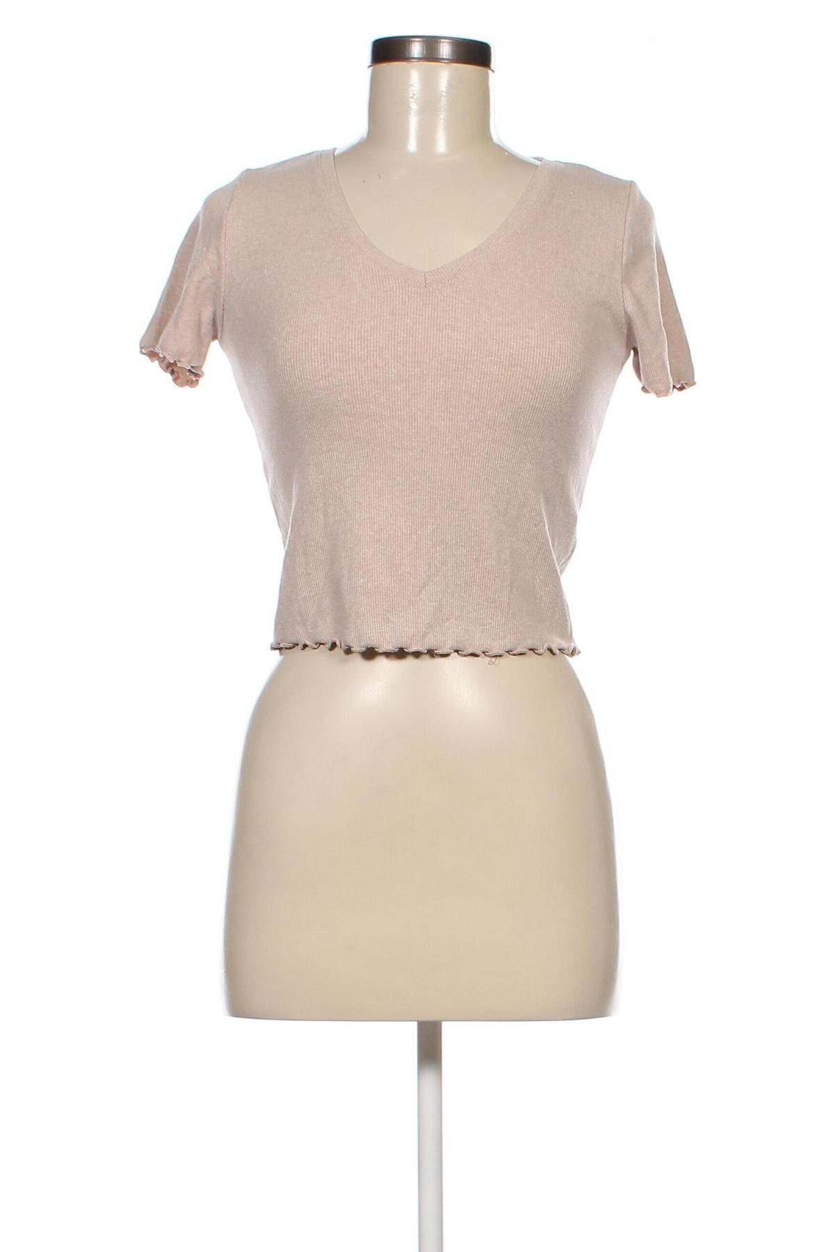 Γυναικείο t-shirt Tally Weijl, Μέγεθος M, Χρώμα  Μπέζ, Τιμή 5,63 €