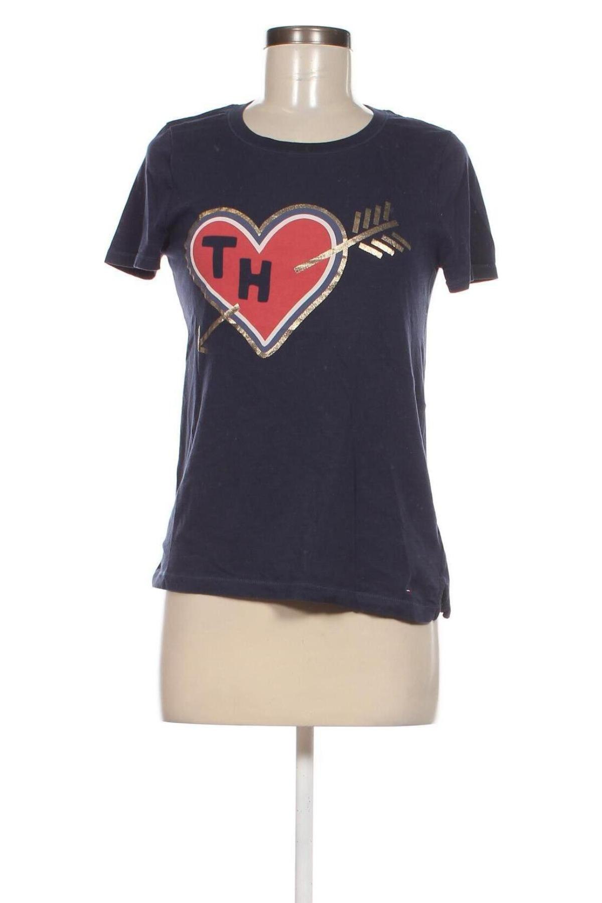 Γυναικείο t-shirt Tommy Hilfiger, Μέγεθος S, Χρώμα Μπλέ, Τιμή 20,23 €