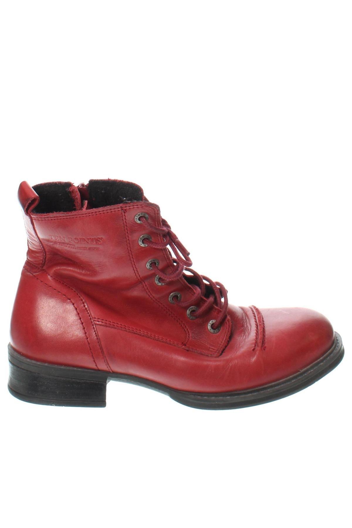 Damen Stiefeletten Ten Points, Größe 37, Farbe Rot, Preis 60,54 €