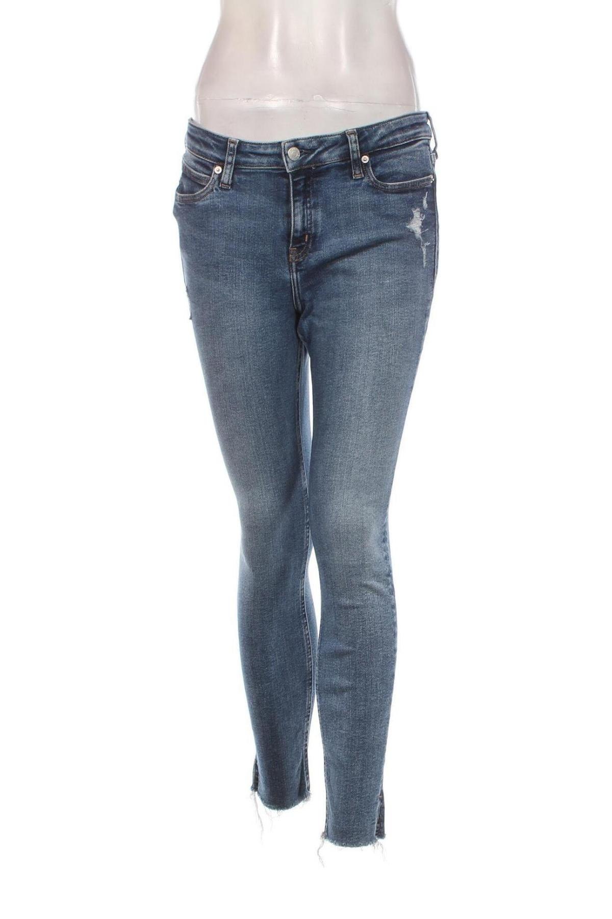 Дамски дънки Calvin Klein Jeans, Размер XL, Цвят Син, Цена 47,47 лв.