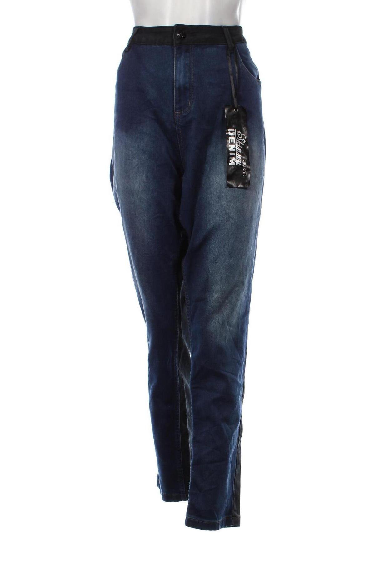 Damskie jeansy Chic, Rozmiar XXL, Kolor Niebieski, Cena 60,29 zł