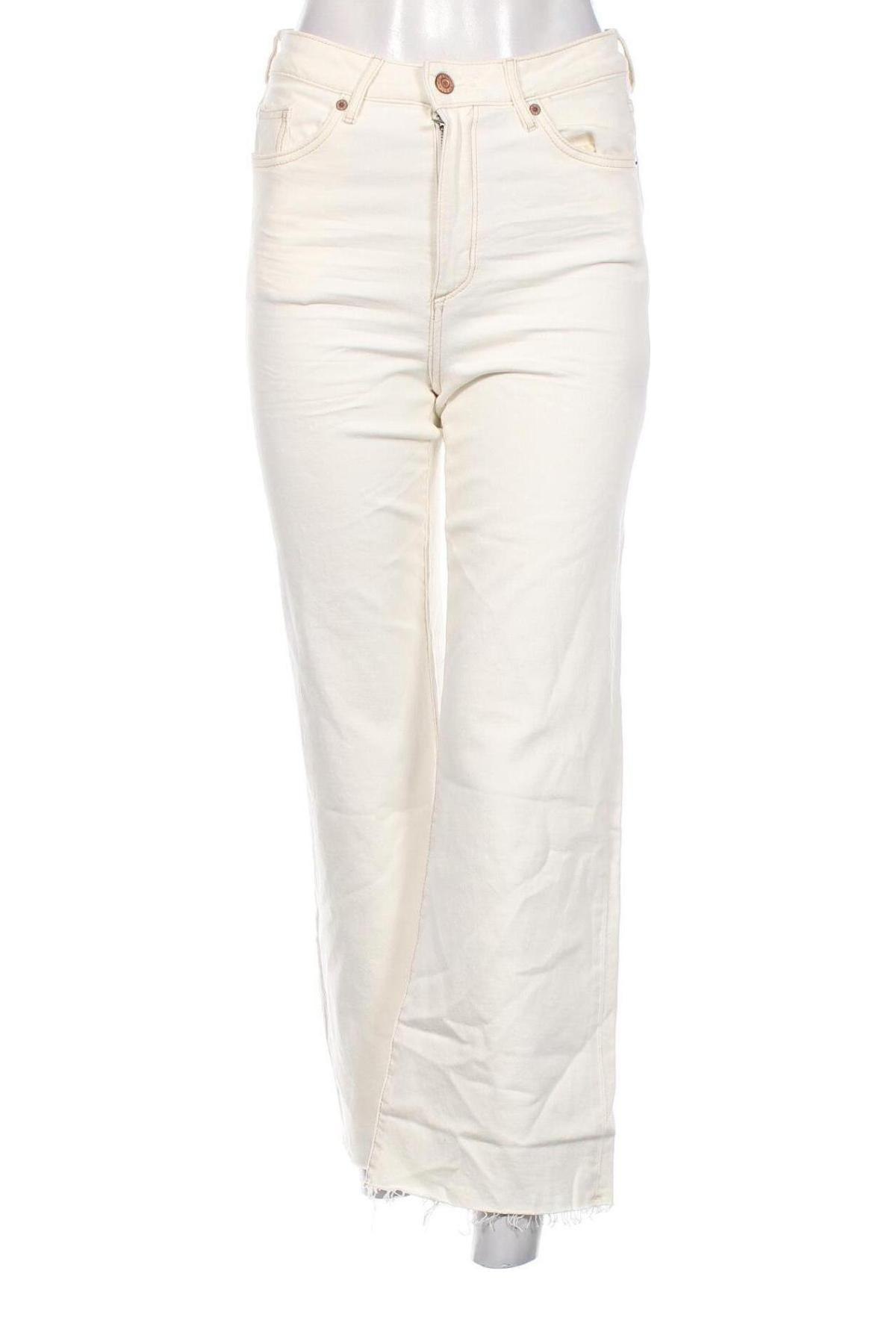 Damskie jeansy H&M, Rozmiar S, Kolor ecru, Cena 41,74 zł