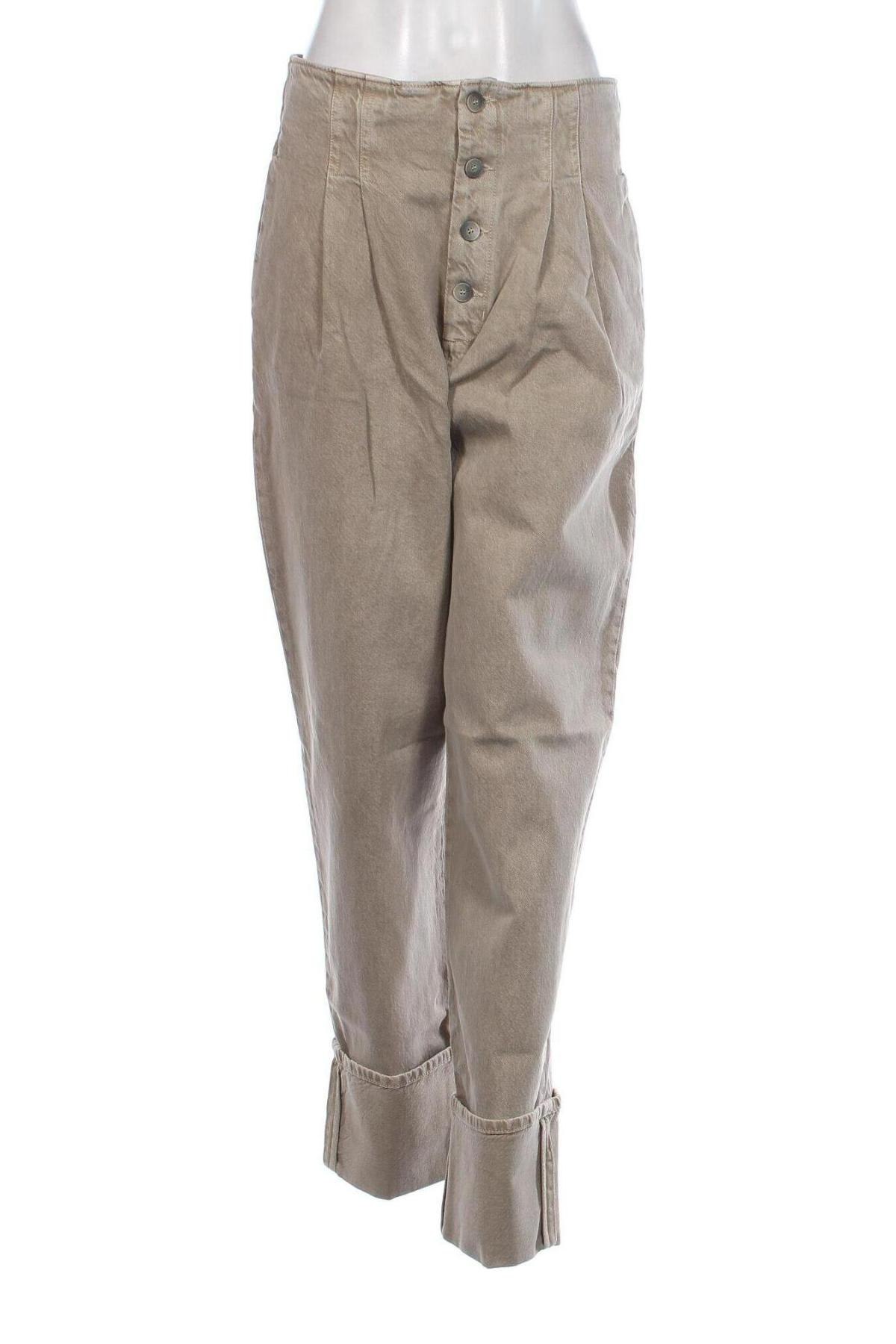 Дамски дънки Massimo Dutti, Размер M, Цвят Бежов, Цена 77,40 лв.