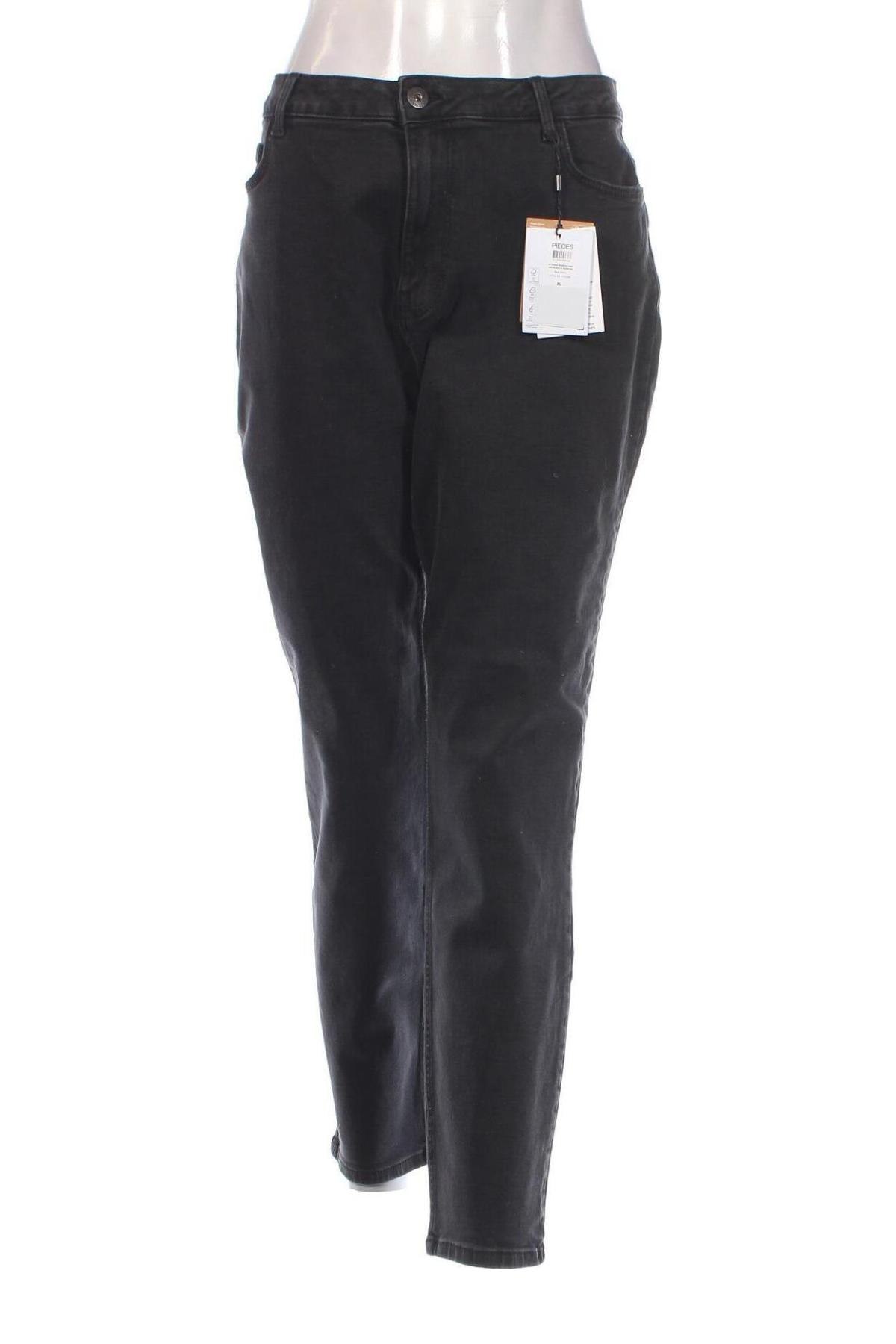Dámske džínsy  Pieces, Veľkosť XL, Farba Čierna, Cena  27,30 €