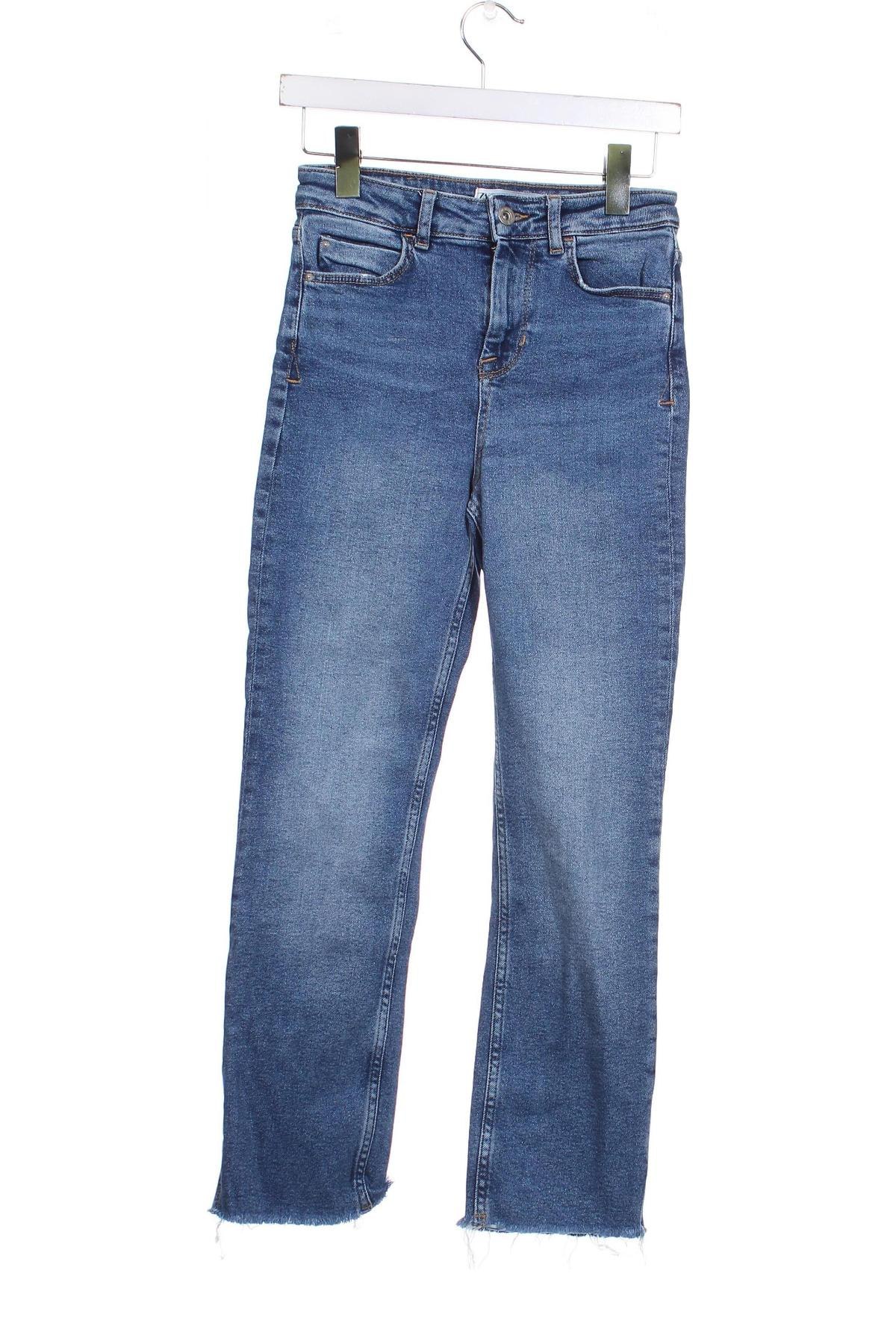 Dámske džínsy  Zara, Veľkosť XS, Farba Modrá, Cena  27,07 €