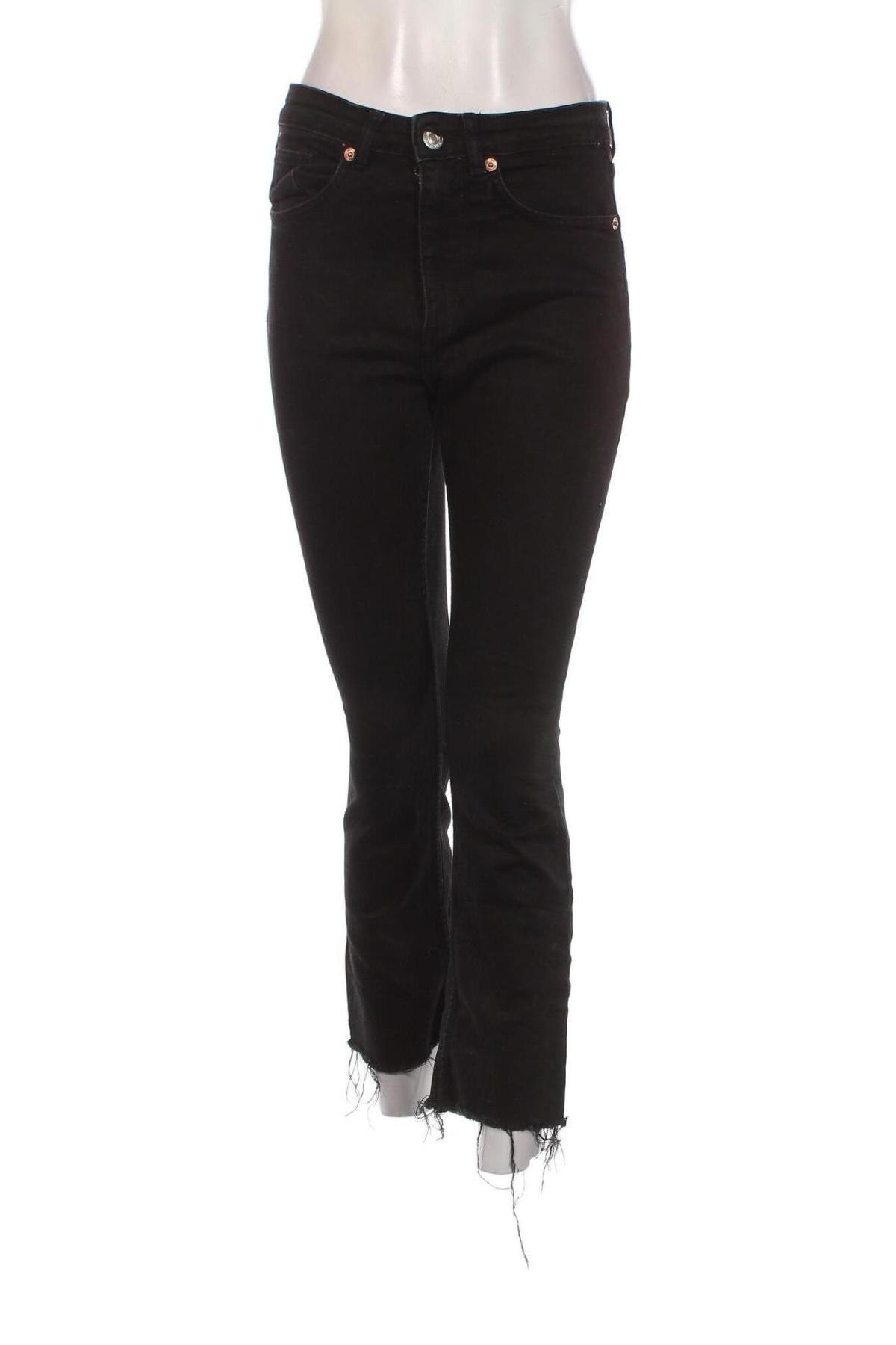 Дамски дънки Zara, Размер M, Цвят Черен, Цена 15,60 лв.
