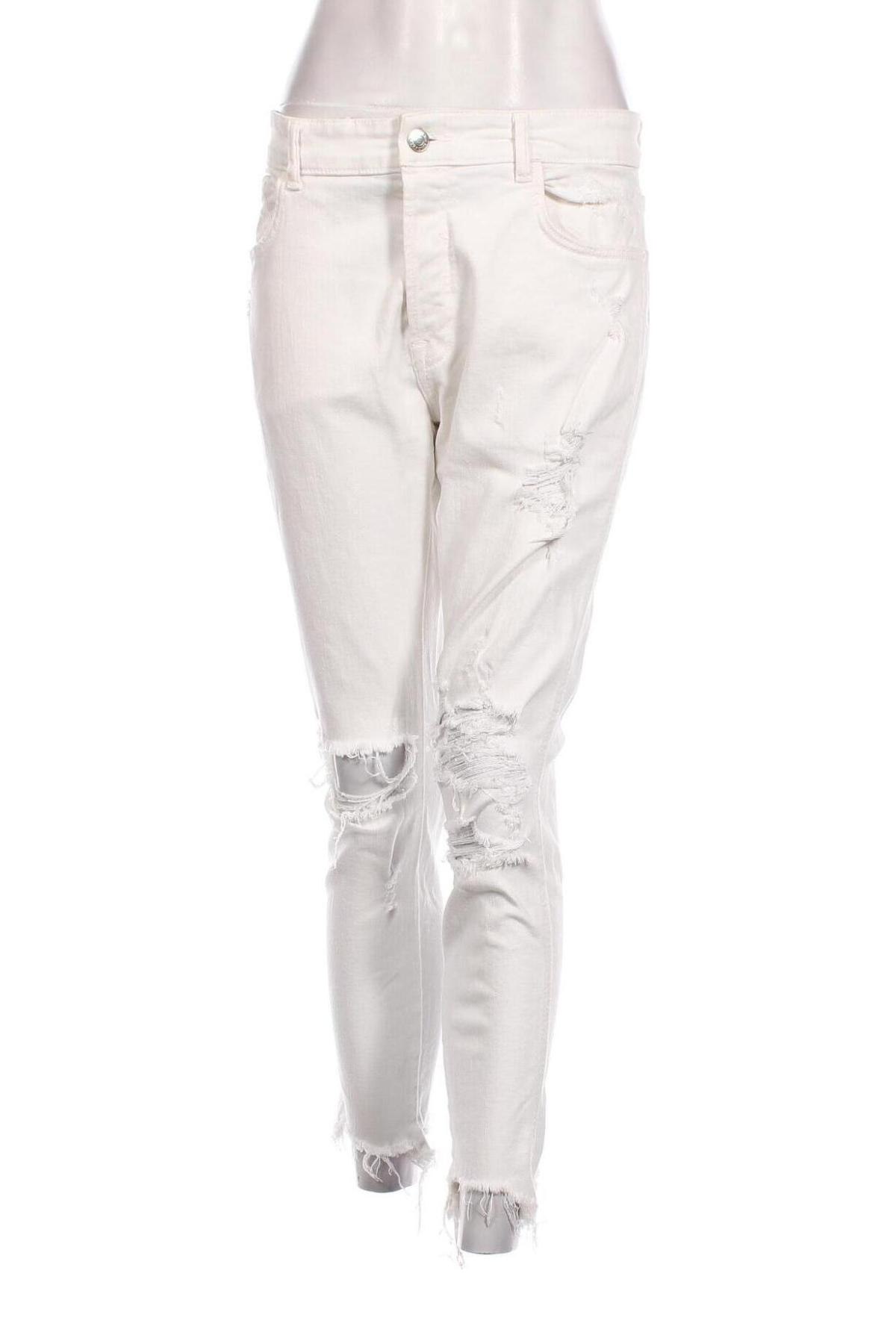 Γυναικείο Τζίν Zara, Μέγεθος XL, Χρώμα Λευκό, Τιμή 37,42 €