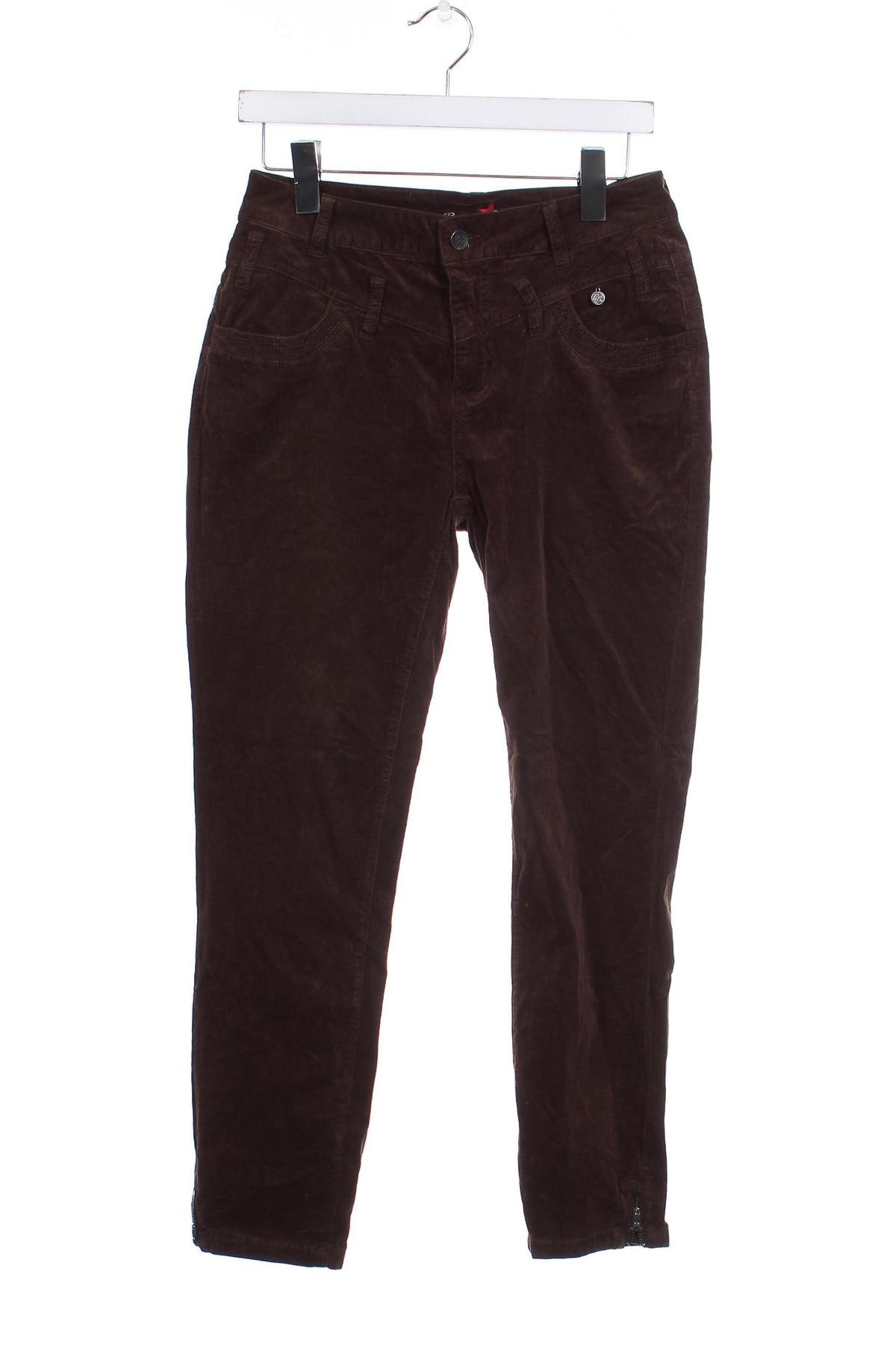 Pantaloni de velvet de femei Buena Vista, Mărime XS, Culoare Maro, Preț 44,51 Lei