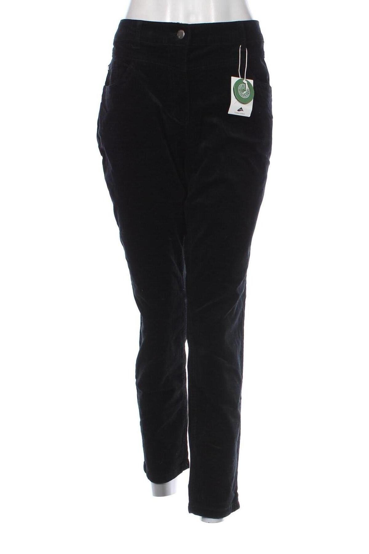 Pantaloni de velvet de femei C&A, Mărime L, Culoare Negru, Preț 52,96 Lei