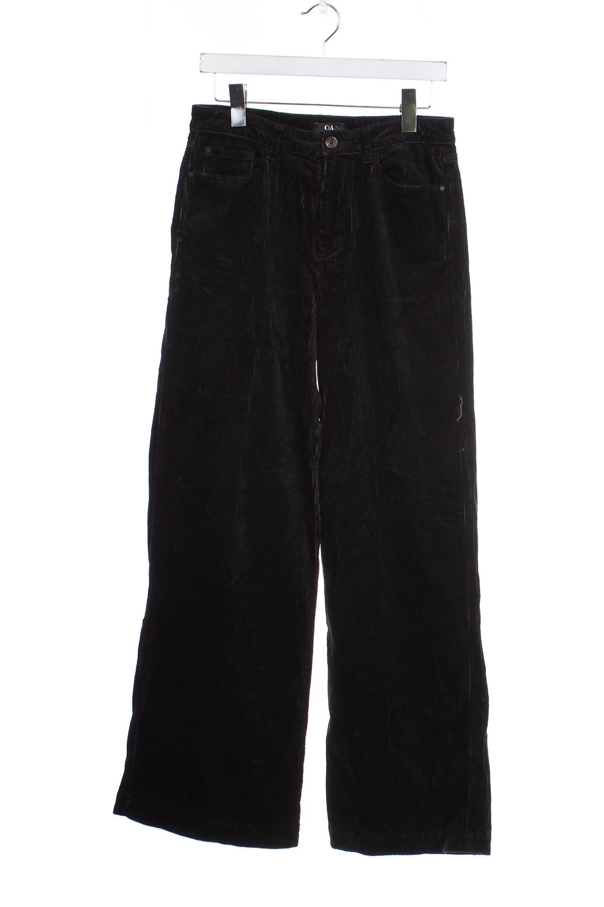 Pantaloni de velvet de femei C&A, Mărime S, Culoare Negru, Preț 31,48 Lei