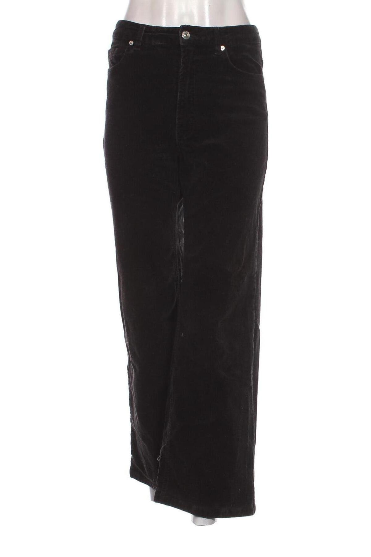 Pantaloni de velvet de femei H&M Divided, Mărime S, Culoare Negru, Preț 42,17 Lei
