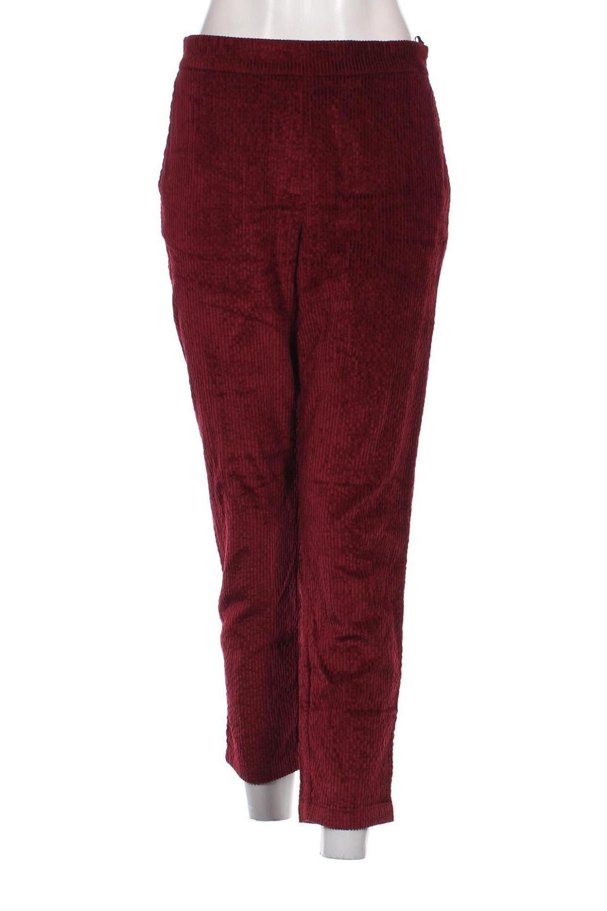 Pantaloni de velvet de femei Momoni, Mărime M, Culoare Roșu, Preț 258,23 Lei
