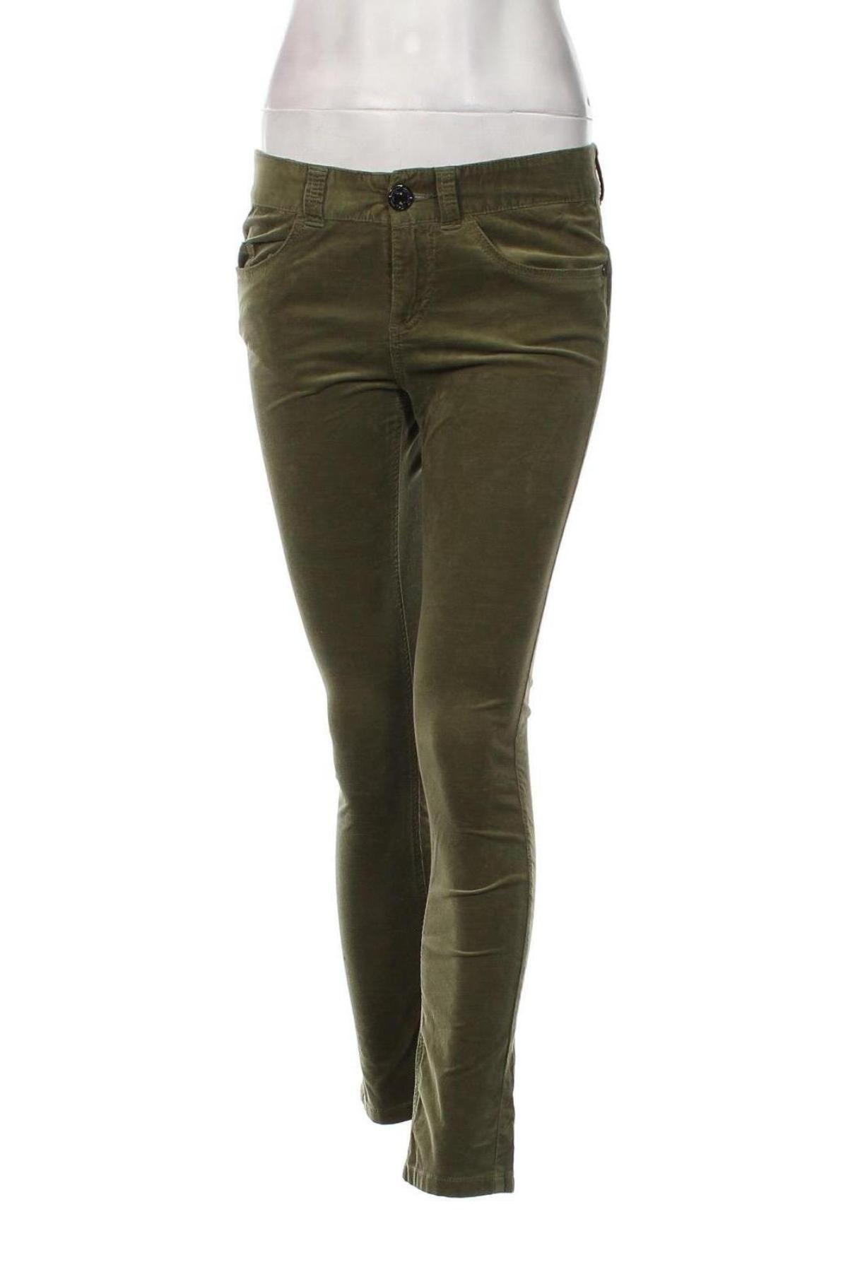 Pantaloni de velvet de femei Stefanel, Mărime S, Culoare Verde, Preț 171,67 Lei