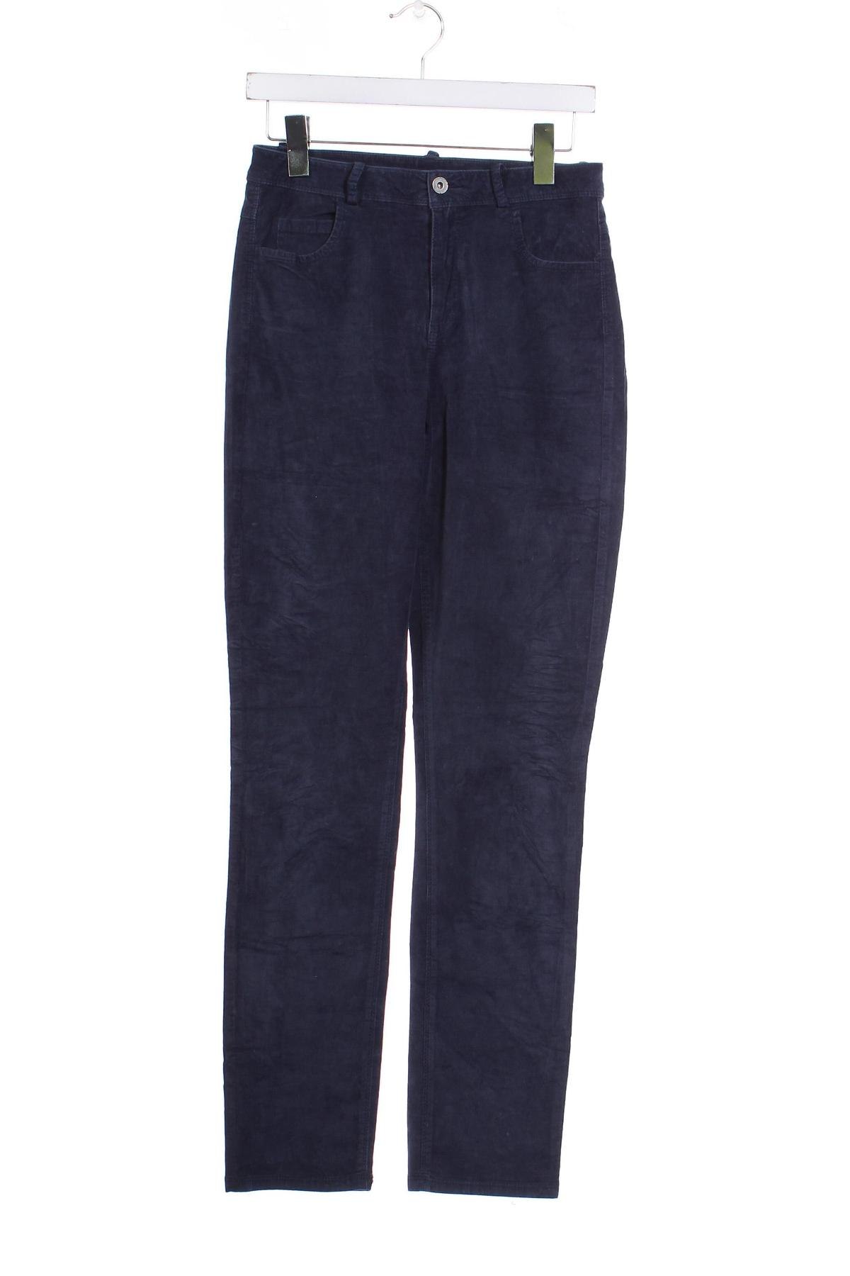 Pantaloni de velvet de femei United Colors Of Benetton, Mărime S, Culoare Albastru, Preț 44,51 Lei