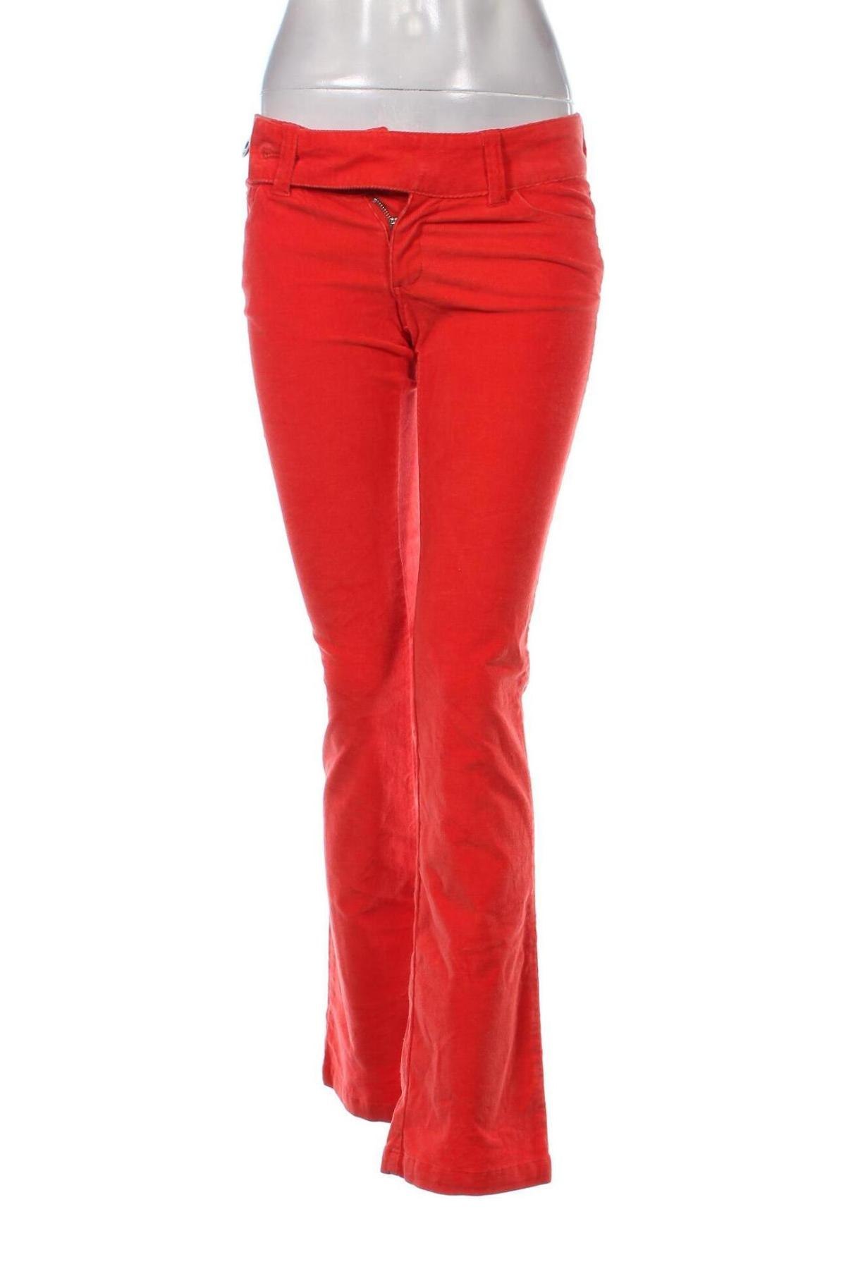 Pantaloni de velvet de femei Vero Moda, Mărime S, Culoare Roșu, Preț 29,31 Lei