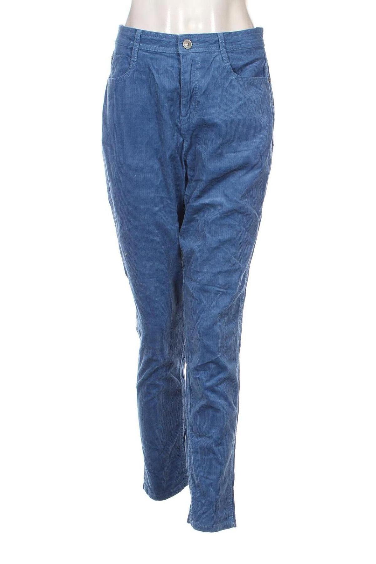 Pantaloni de velvet de femei Yessica, Mărime L, Culoare Albastru, Preț 29,99 Lei