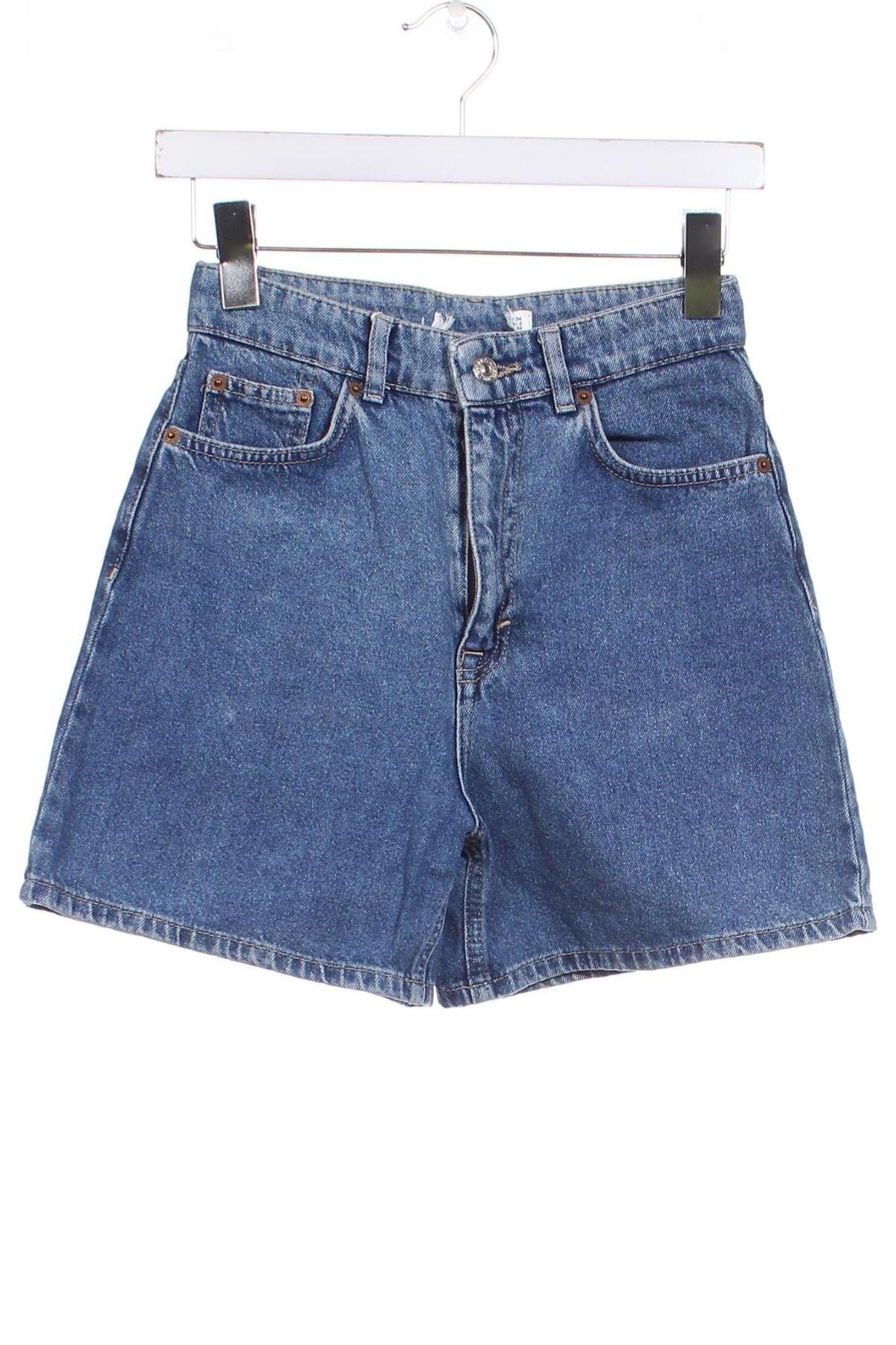 Γυναικείο κοντό παντελόνι Pull&Bear, Μέγεθος XS, Χρώμα Μπλέ, Τιμή 9,72 €