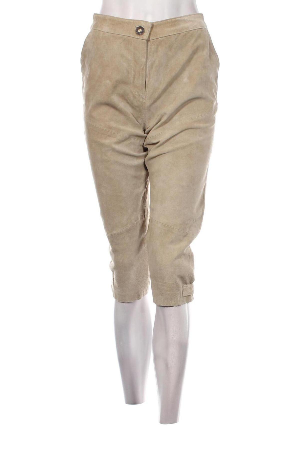 Damen Lederhose, Größe S, Farbe Beige, Preis € 24,57