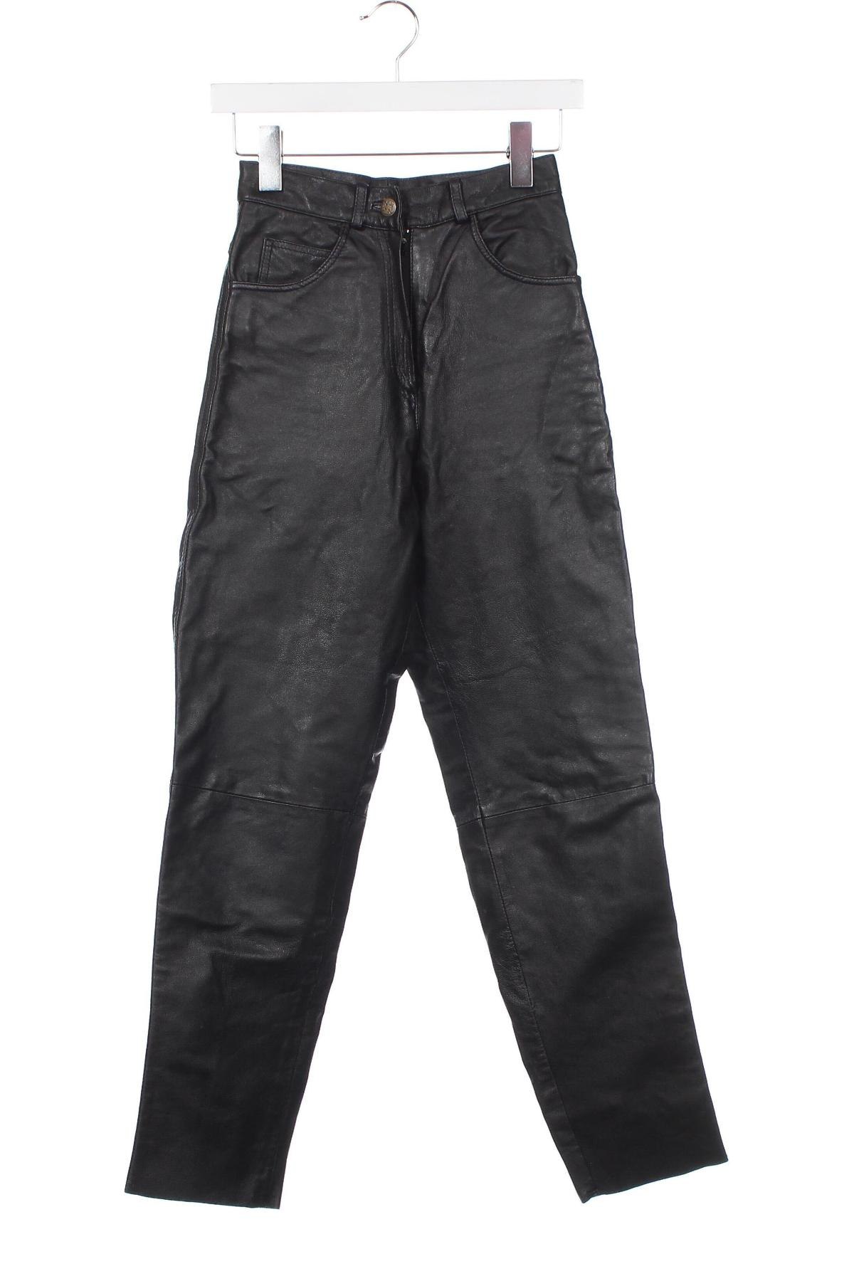 Pantaloni de piele pentru damă, Mărime XS, Culoare Negru, Preț 204,72 Lei