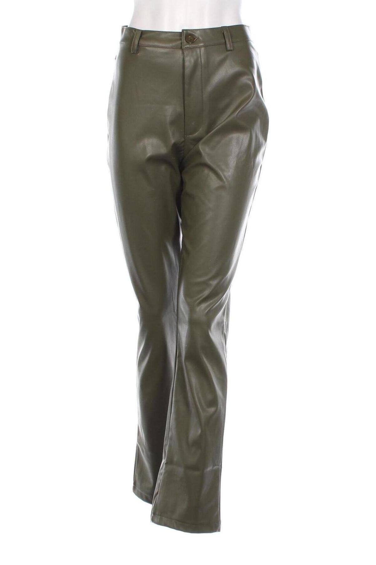 Pantaloni de piele pentru damă Brave Soul, Mărime M, Culoare Verde, Preț 79,54 Lei