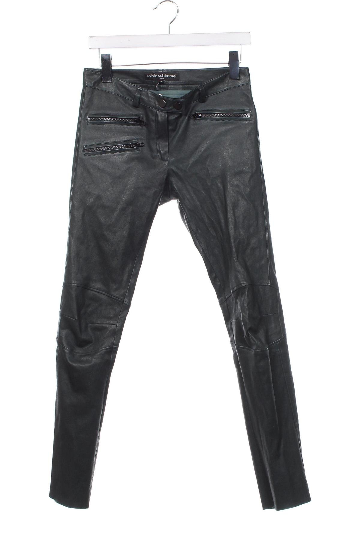 Pantaloni de piele pentru damă Sylvie Schimmel, Mărime S, Culoare Verde, Preț 217,11 Lei