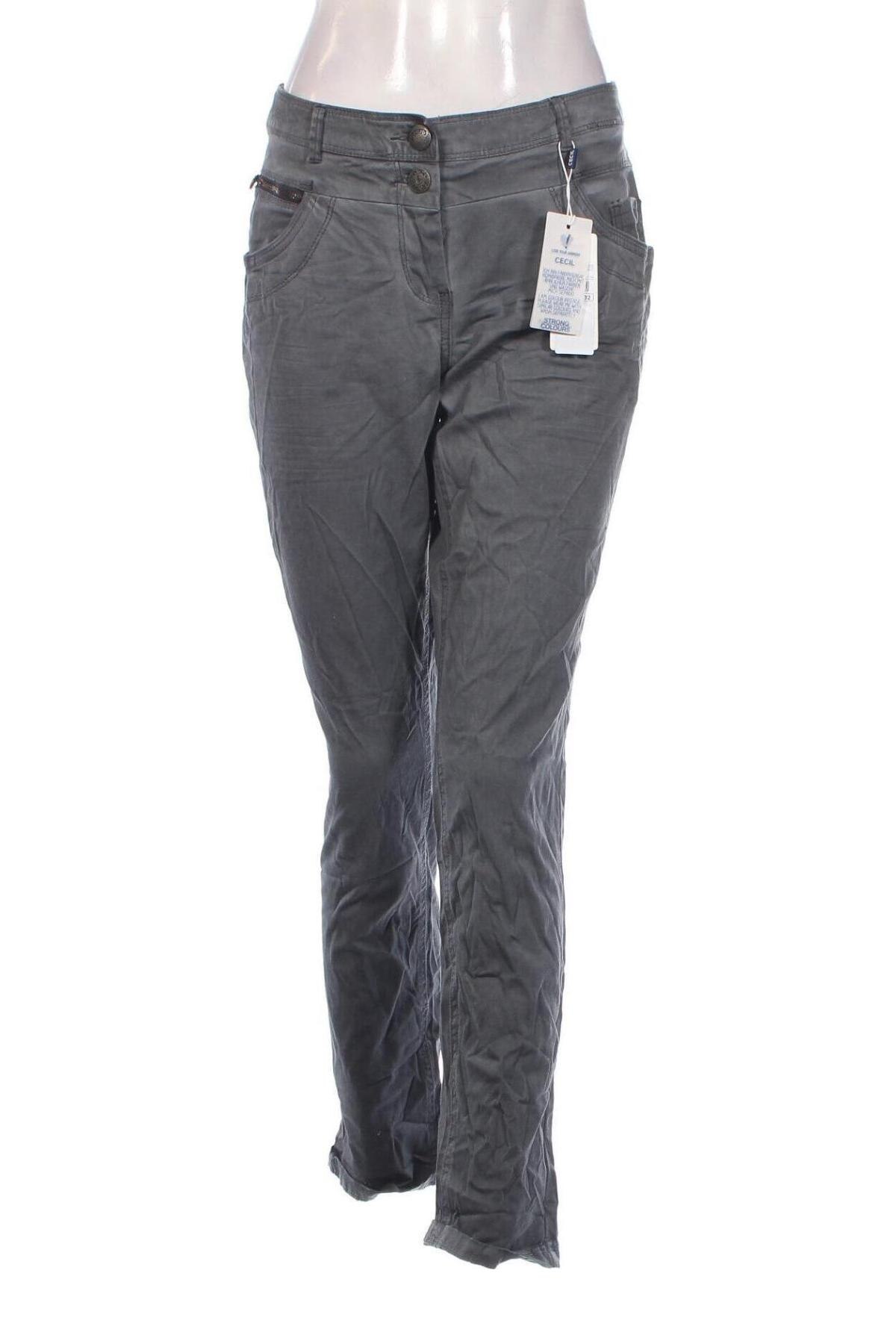 Pantaloni de femei Cecil, Mărime L, Culoare Gri, Preț 135,23 Lei