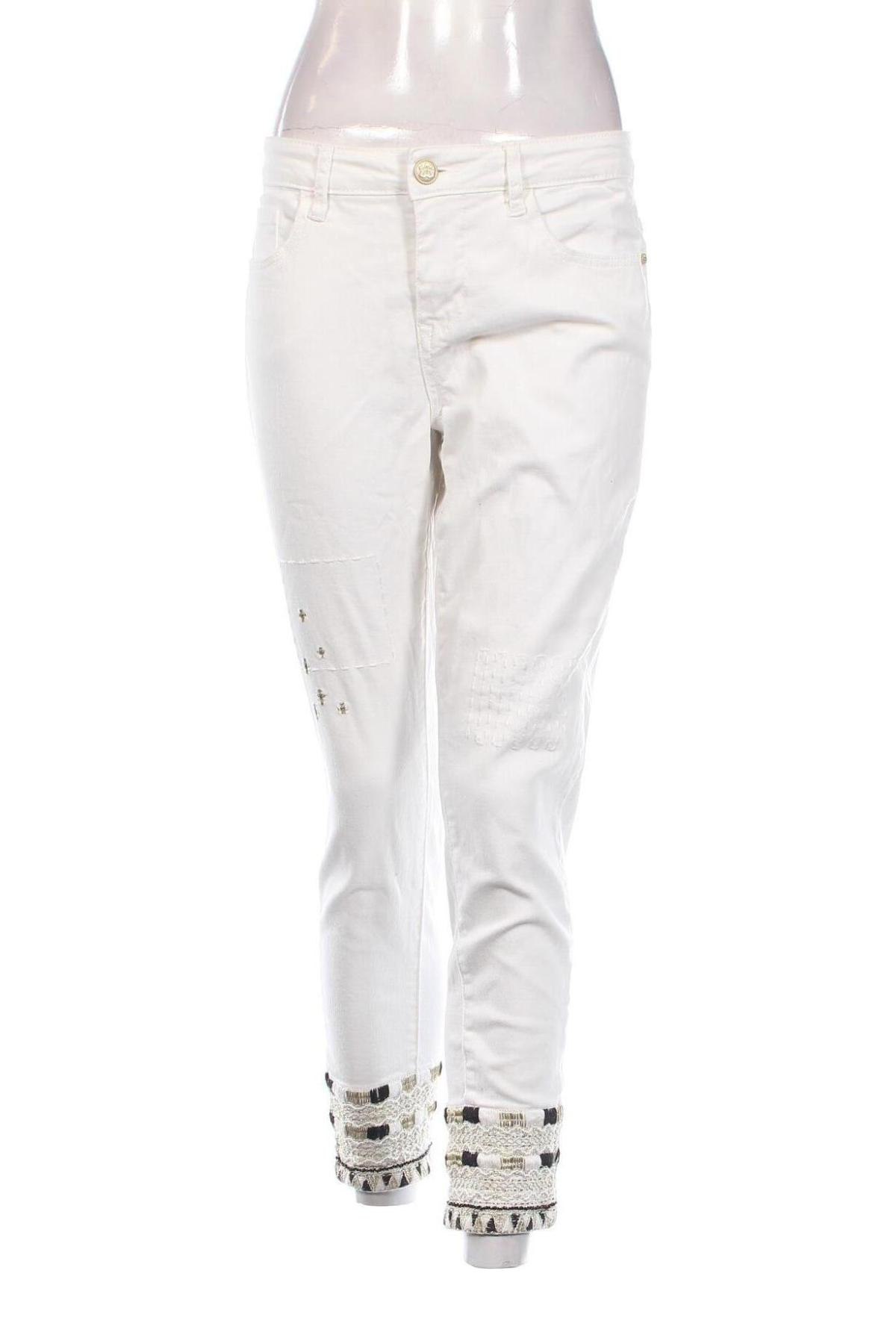 Damskie spodnie Desigual, Rozmiar L, Kolor Biały, Cena 112,32 zł