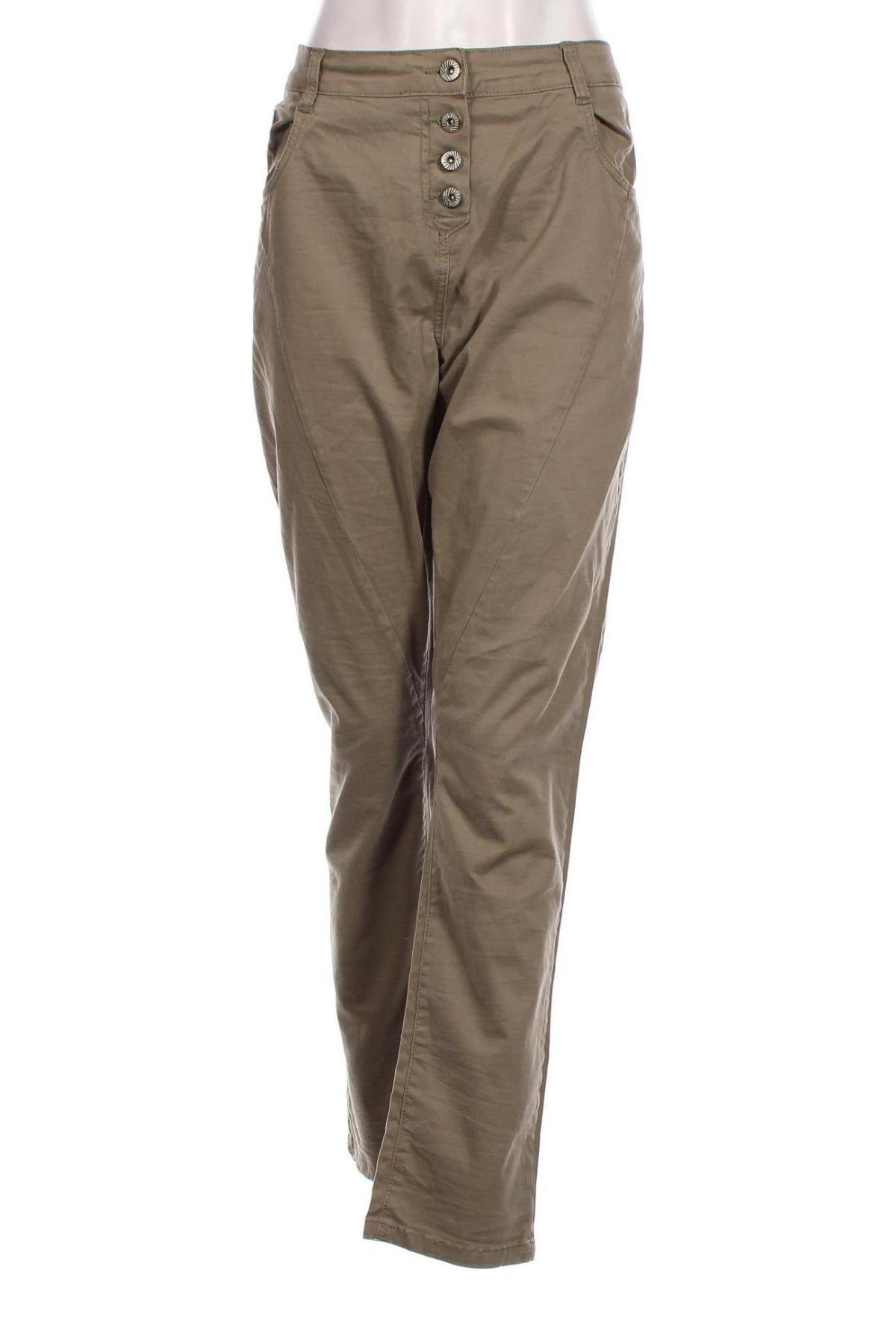 Дамски панталон Gina, Размер XXL, Цвят Зелен, Цена 16,54 лв.