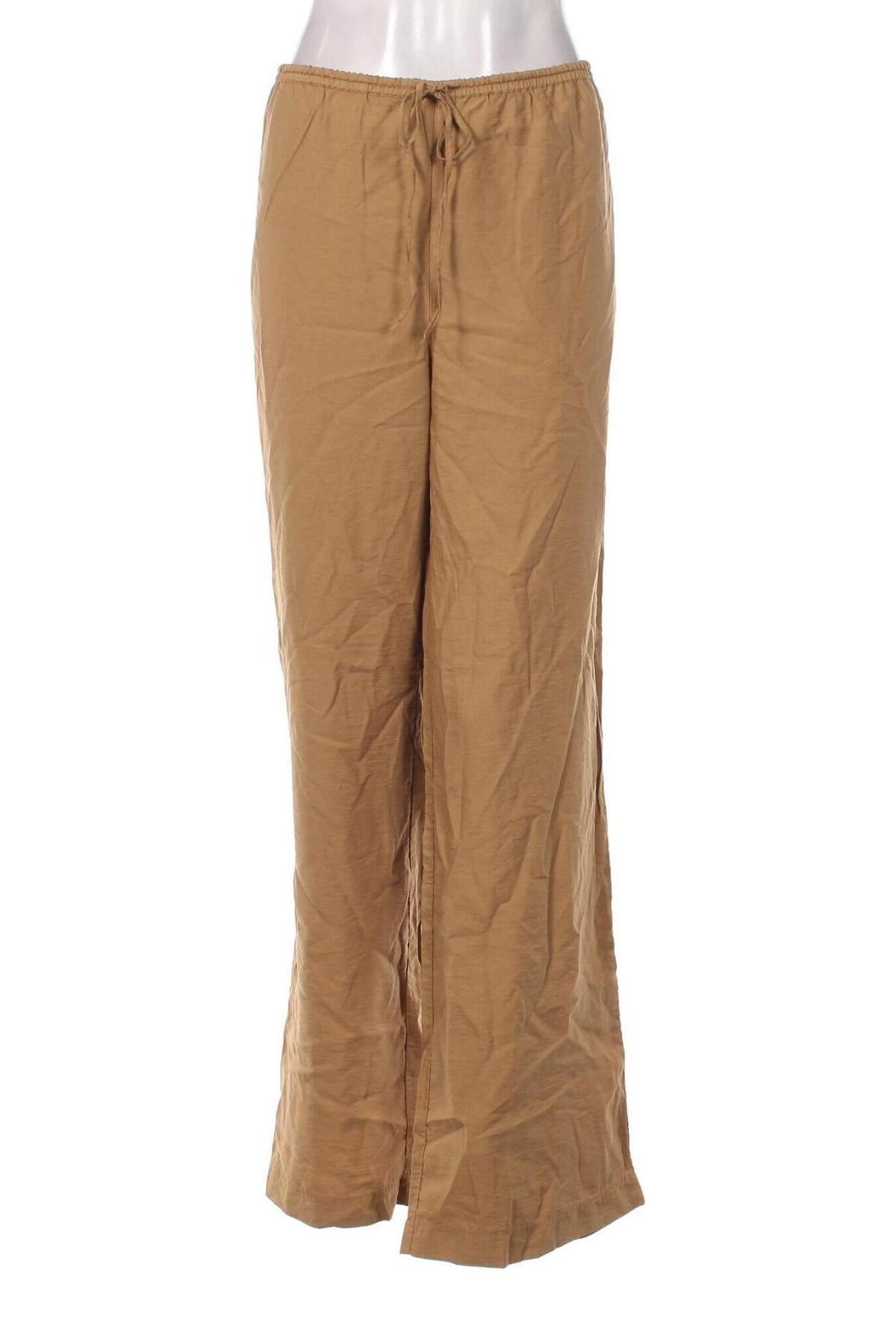 Дамски панталон H&M, Размер XL, Цвят Кафяв, Цена 17,60 лв.