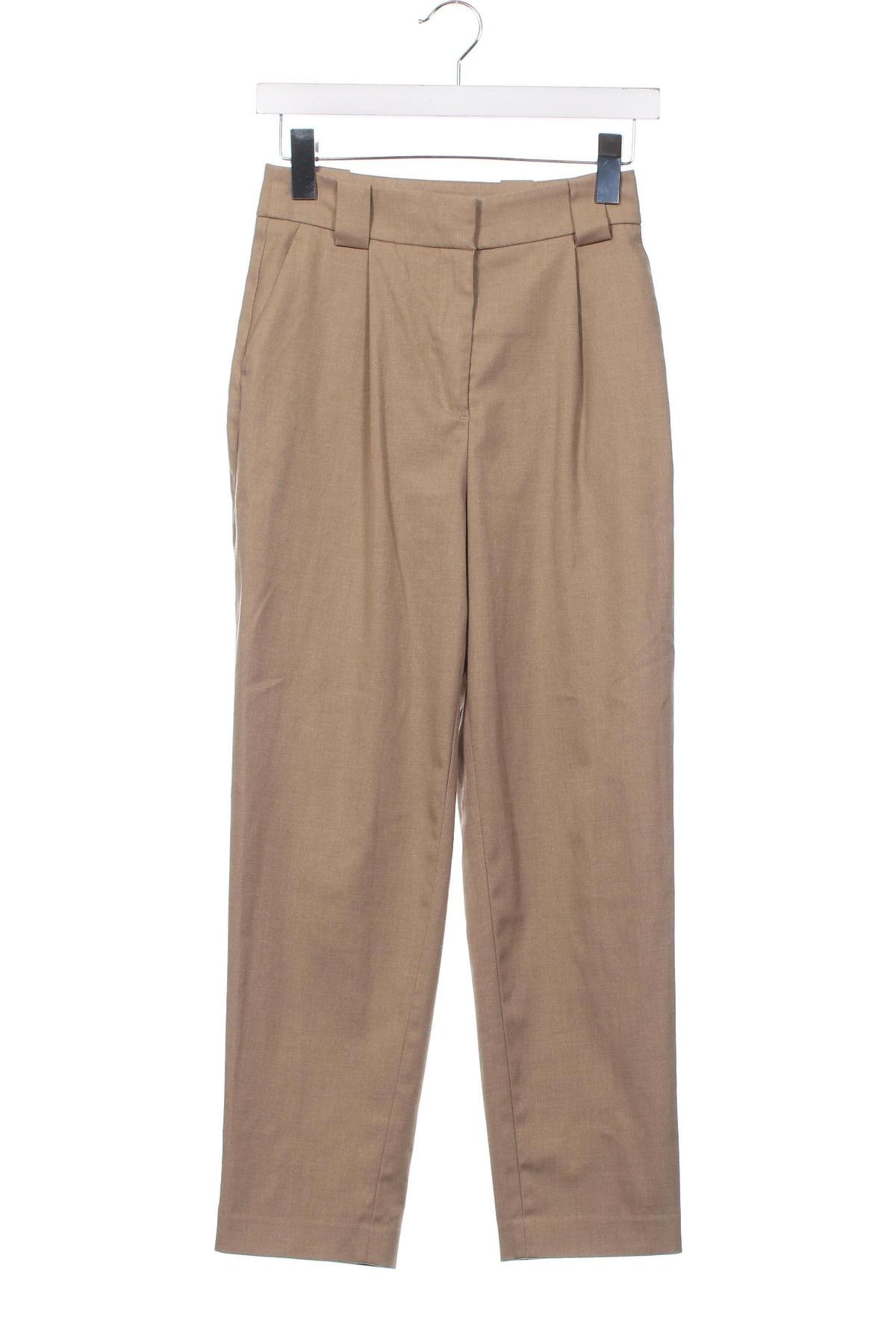 Дамски панталон H&M, Размер XS, Цвят Кафяв, Цена 16,54 лв.
