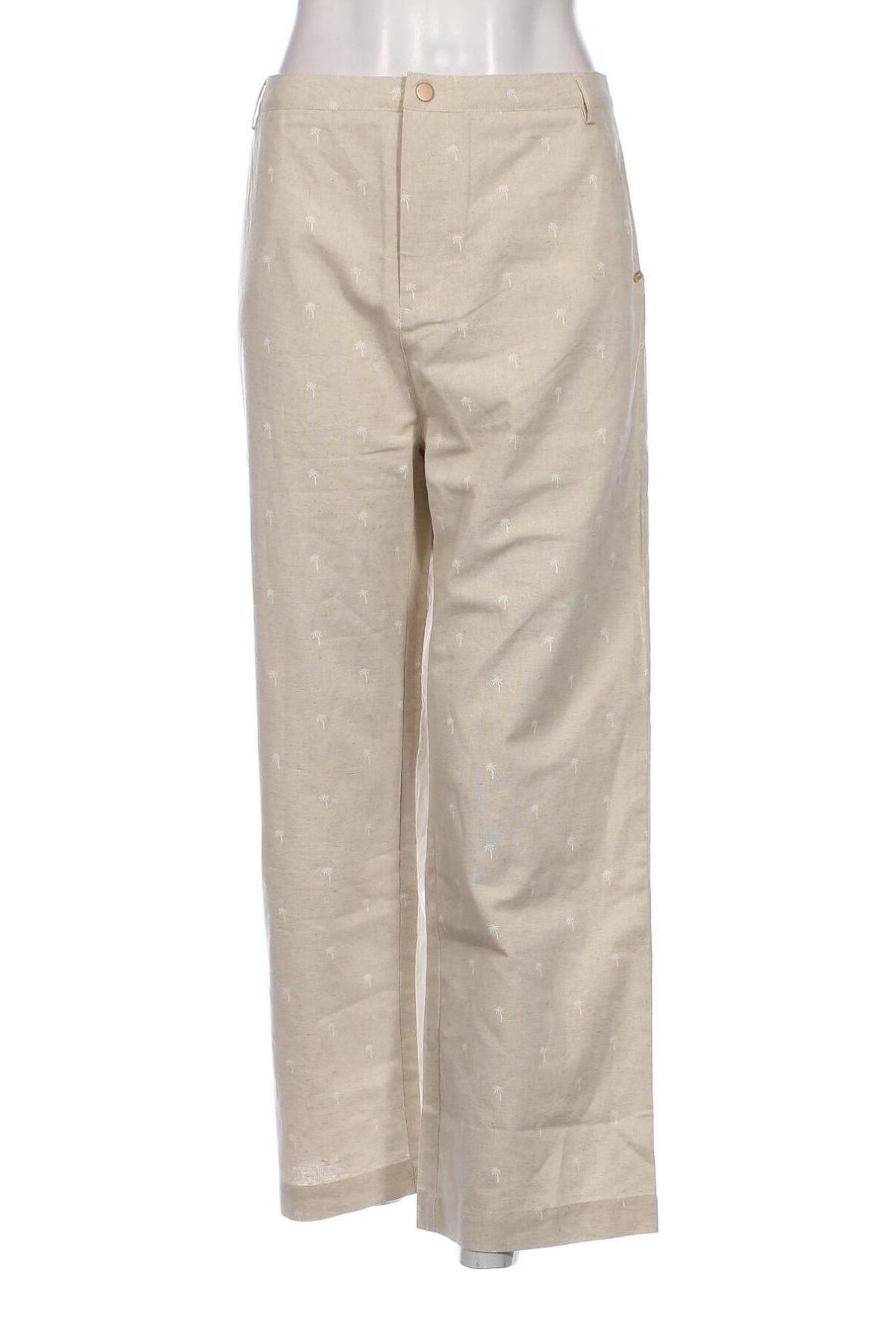 Pantaloni de femei I.Code, Mărime L, Culoare Ecru, Preț 305,92 Lei