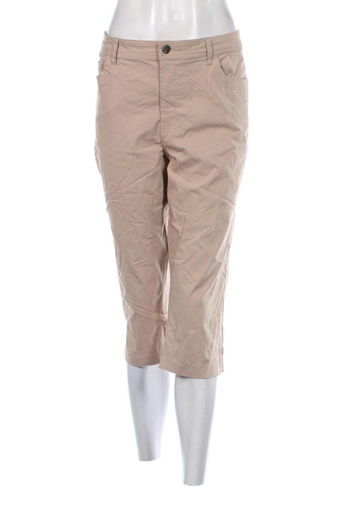 Pantaloni de femei Laura Torelli, Mărime XL, Culoare Bej, Preț 42,93 Lei