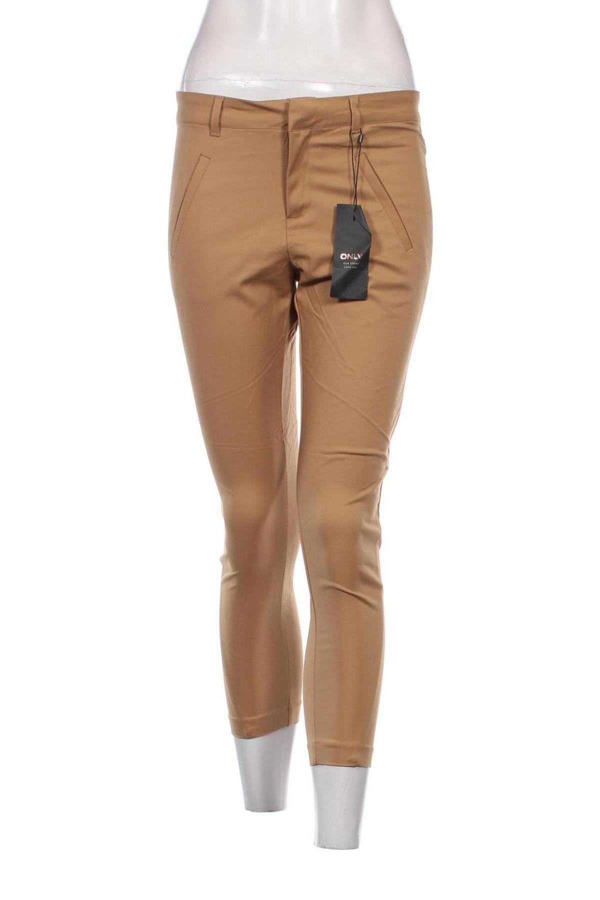 Pantaloni de femei ONLY, Mărime S, Culoare Bej, Preț 53,03 Lei