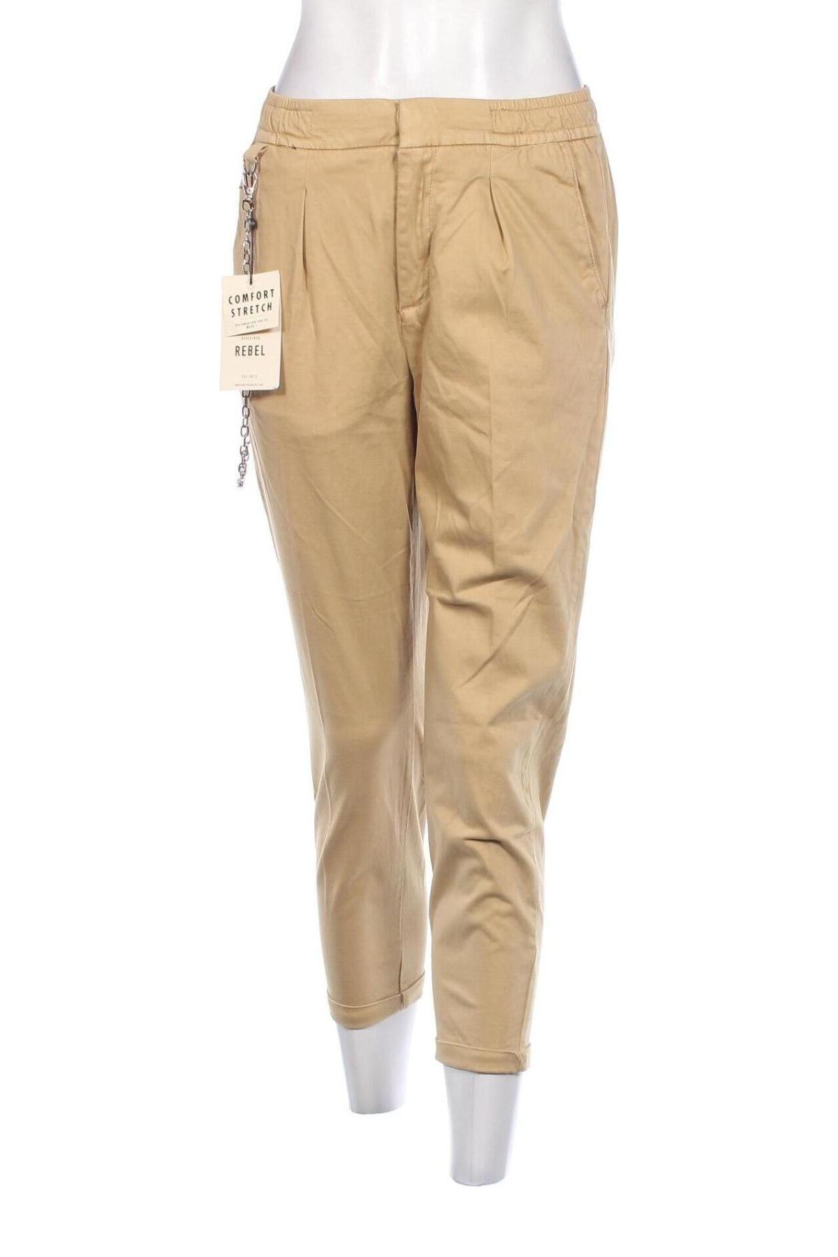 Pantaloni de femei Rebel, Mărime S, Culoare Bej, Preț 93,82 Lei