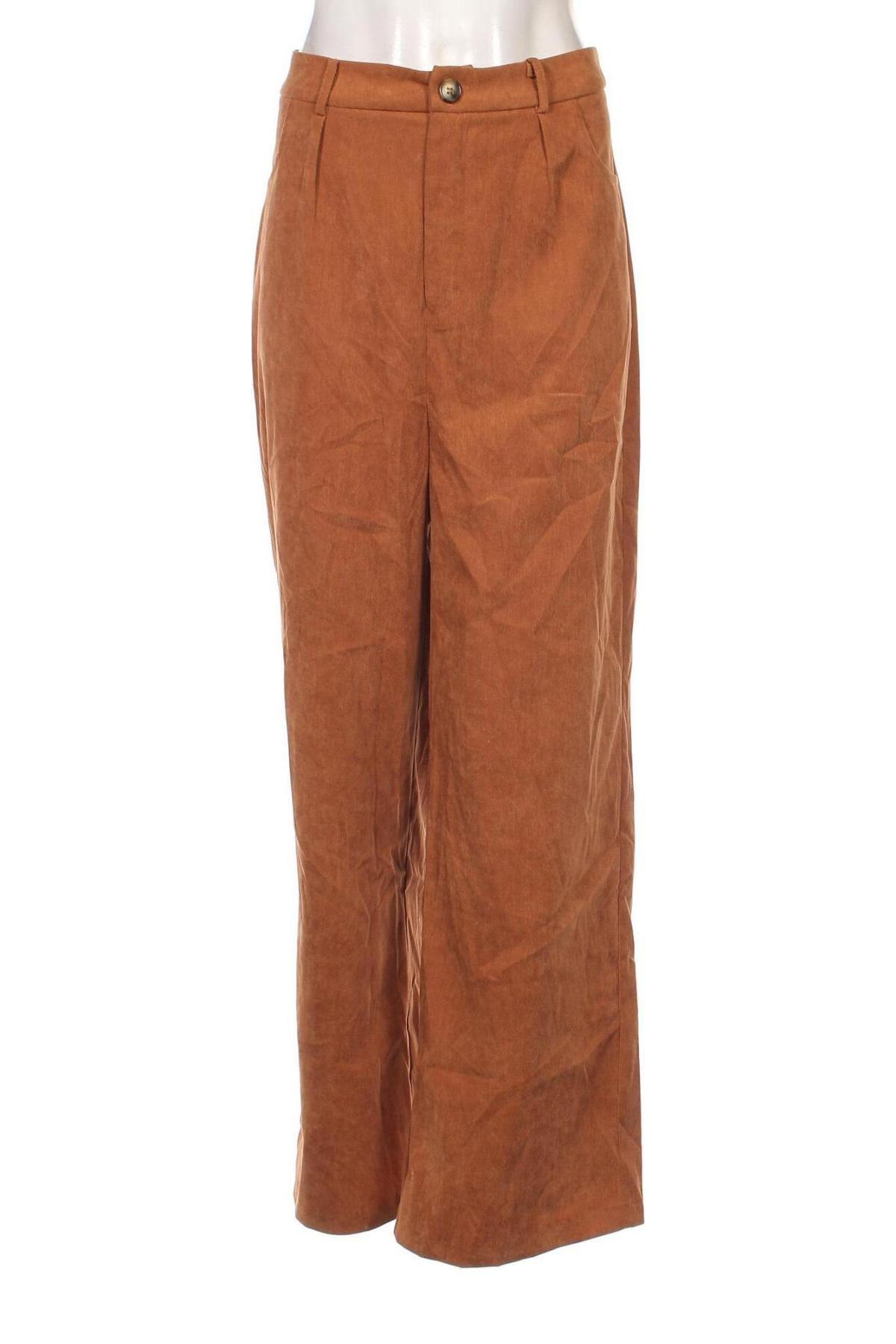 Дамски панталон SHEIN, Размер L, Цвят Кафяв, Цена 11,60 лв.