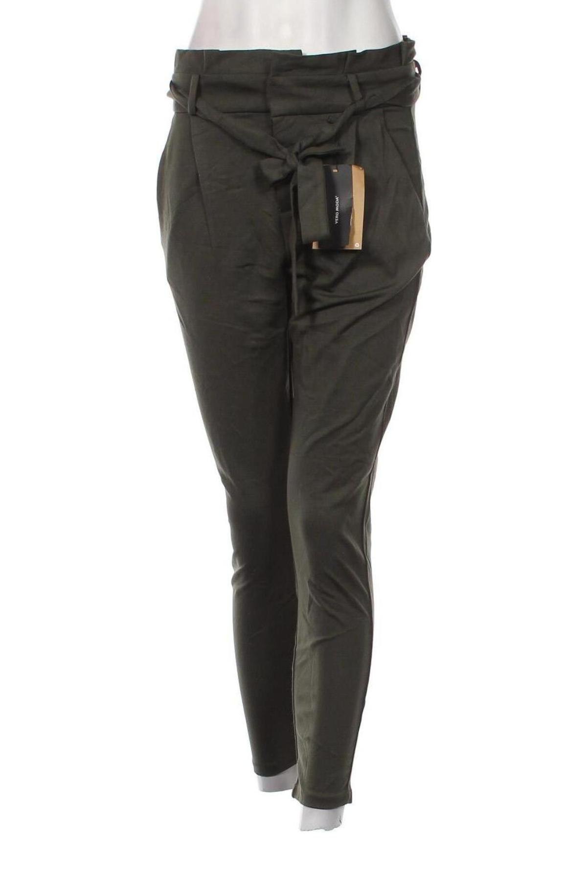 Дамски панталон Vero Moda, Размер S, Цвят Зелен, Цена 20,46 лв.
