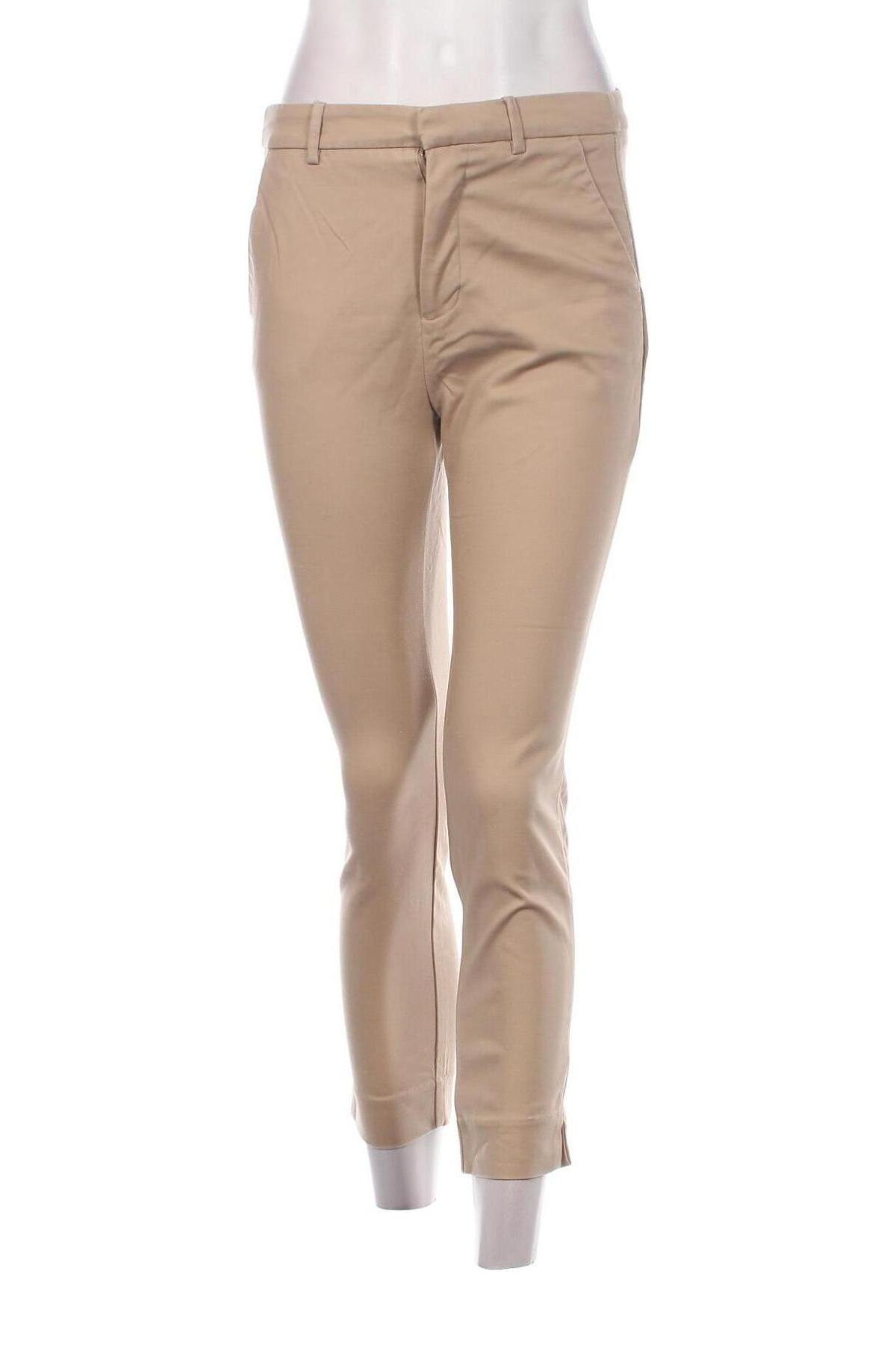 Дамски панталон Zara, Размер S, Цвят Бежов, Цена 58,53 лв.