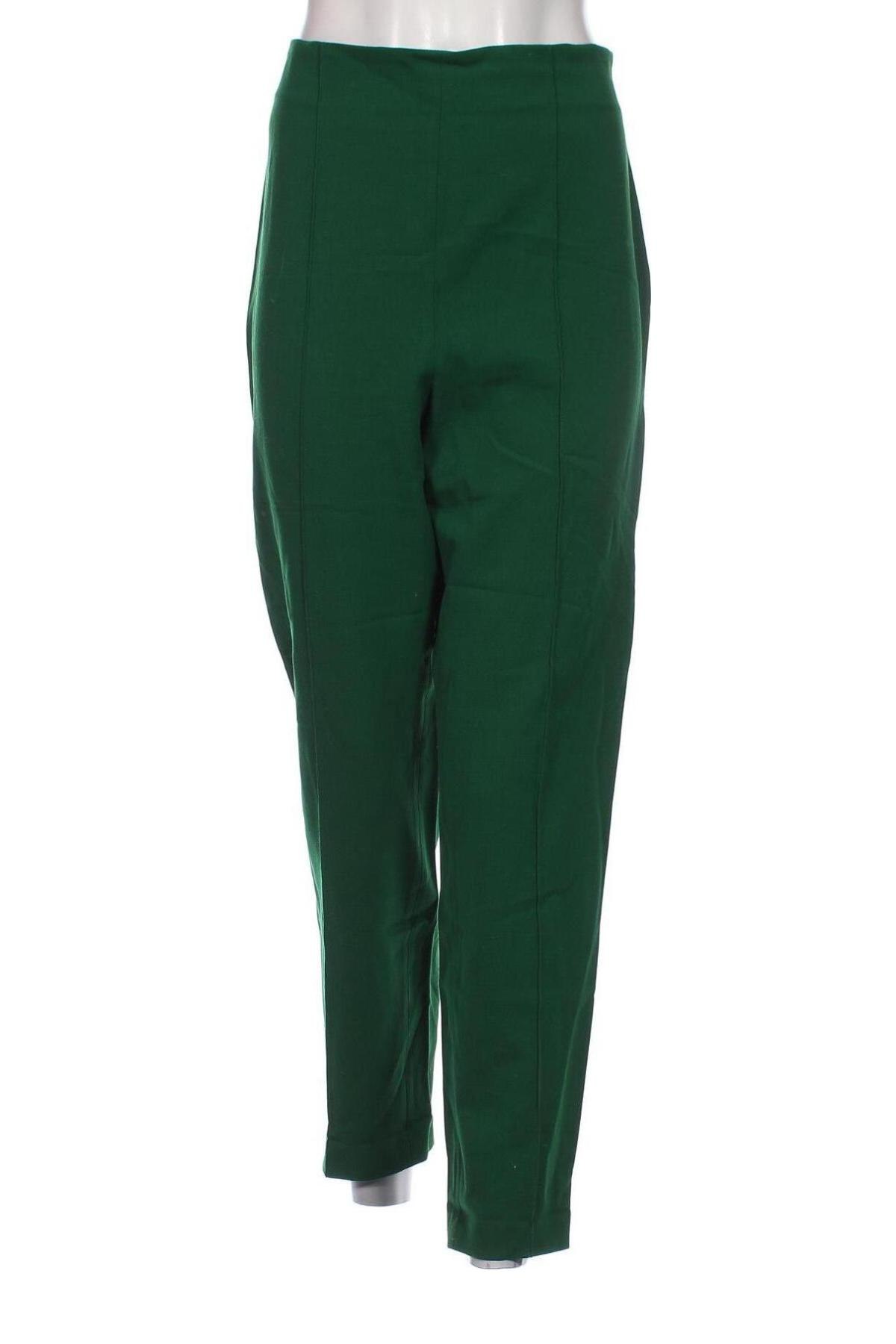 Pantaloni de femei Zara, Mărime M, Culoare Verde, Preț 88,82 Lei