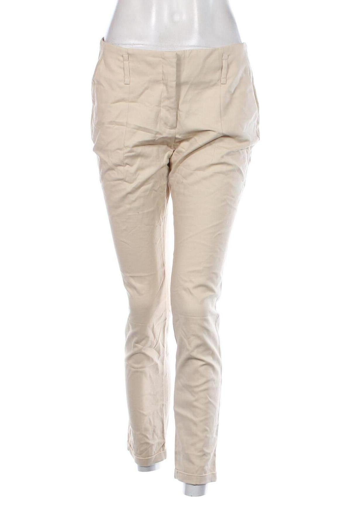 Дамски панталон Zara, Размер M, Цвят Бежов, Цена 7,02 лв.
