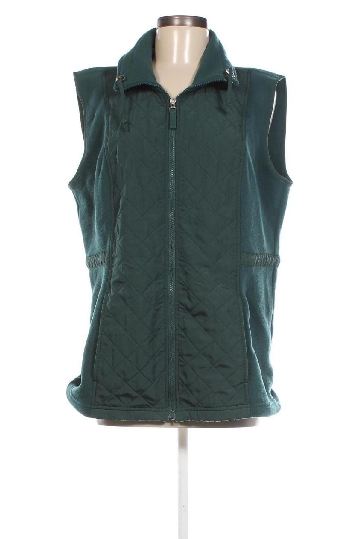 Γυναικείο fleece γιλέκο, Μέγεθος XL, Χρώμα Πράσινο, Τιμή 6,03 €