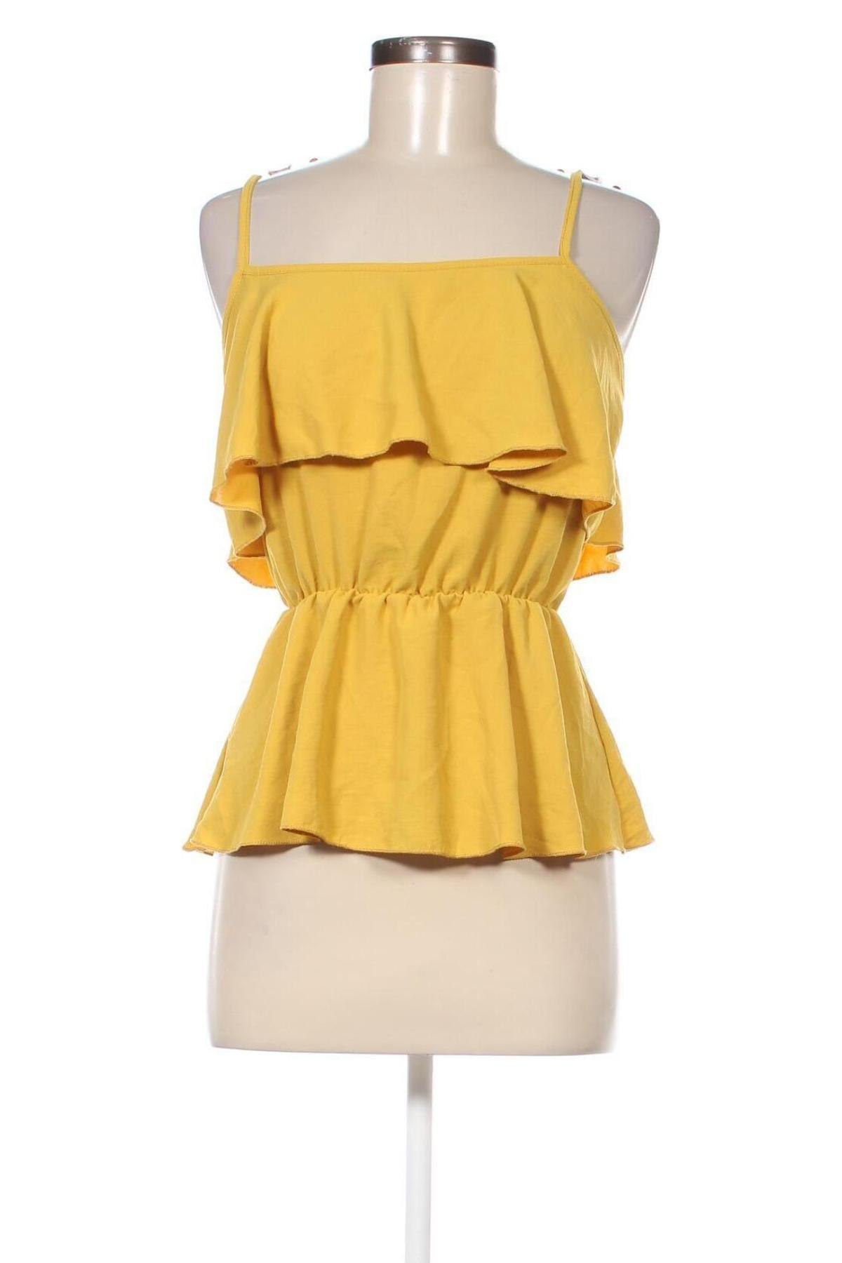Γυναικείο αμάνικο μπλουζάκι, Μέγεθος S, Χρώμα Κίτρινο, Τιμή 2,81 €