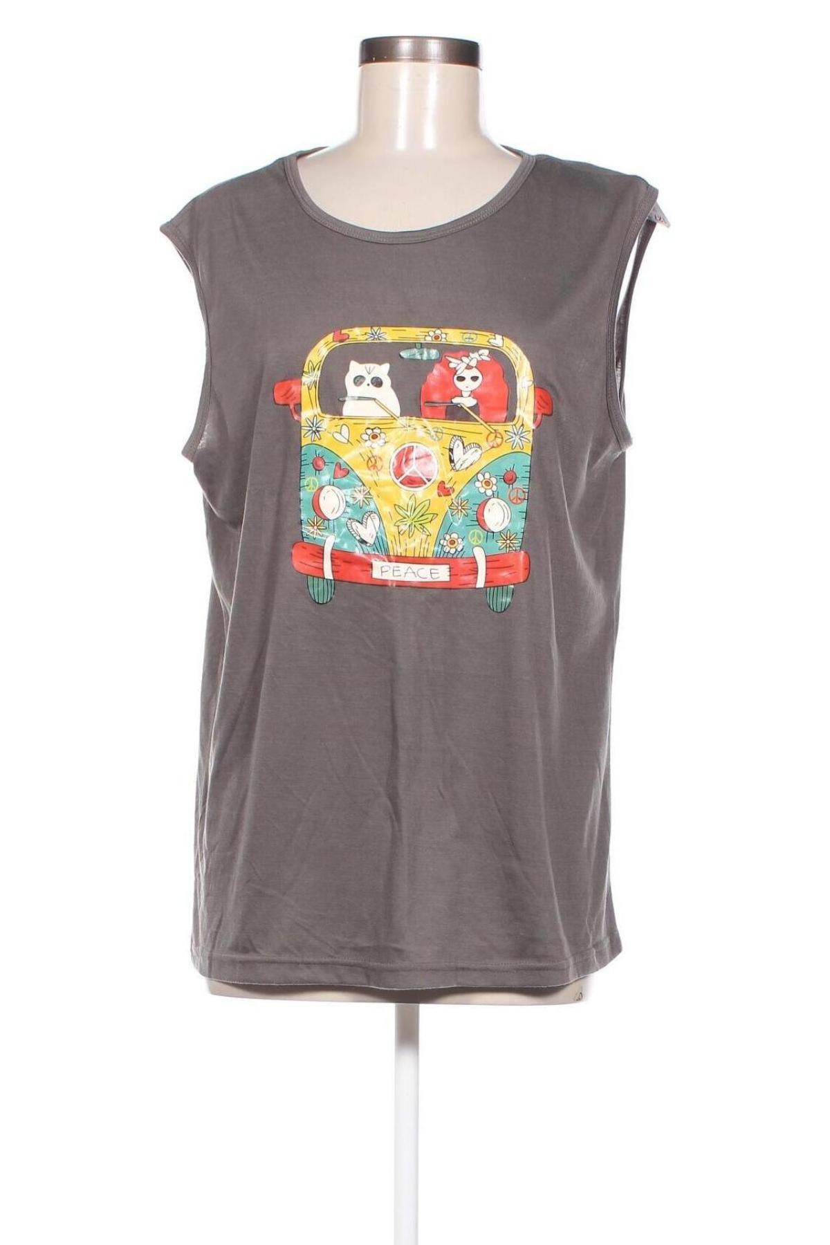 Γυναικείο αμάνικο μπλουζάκι, Μέγεθος XL, Χρώμα Γκρί, Τιμή 3,94 €