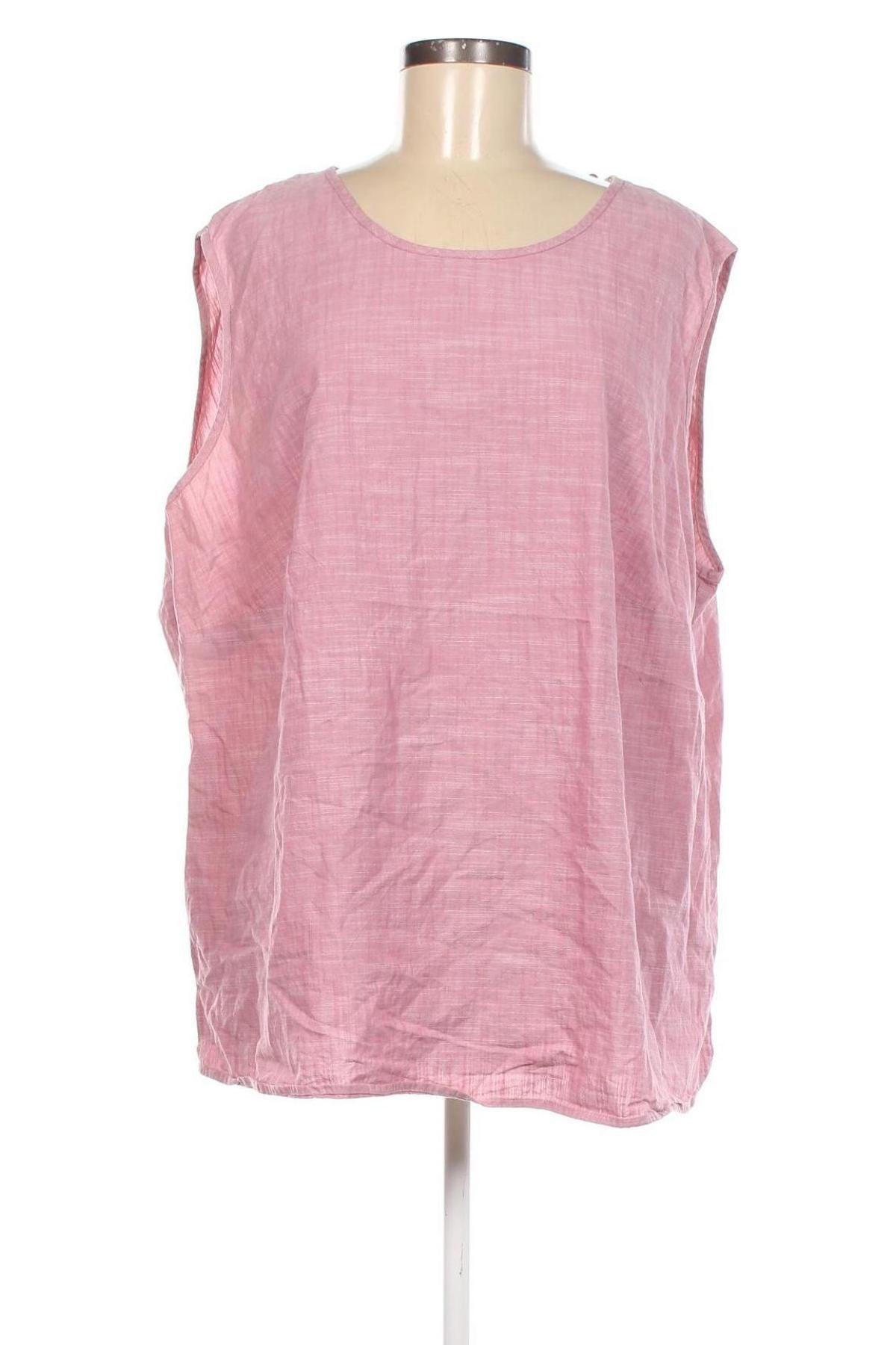 Γυναικείο αμάνικο μπλουζάκι, Μέγεθος 4XL, Χρώμα Ρόζ , Τιμή 4,66 €