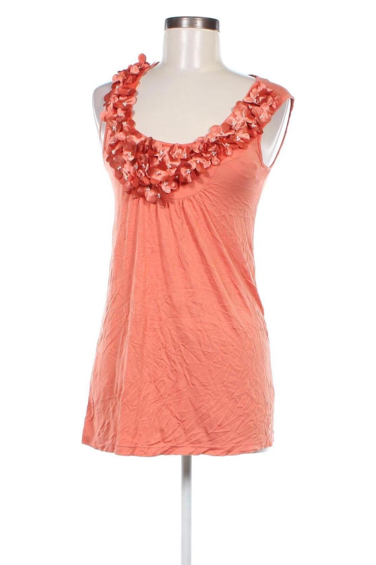 Γυναικείο αμάνικο μπλουζάκι Atmosphere, Μέγεθος XS, Χρώμα Πορτοκαλί, Τιμή 2,81 €